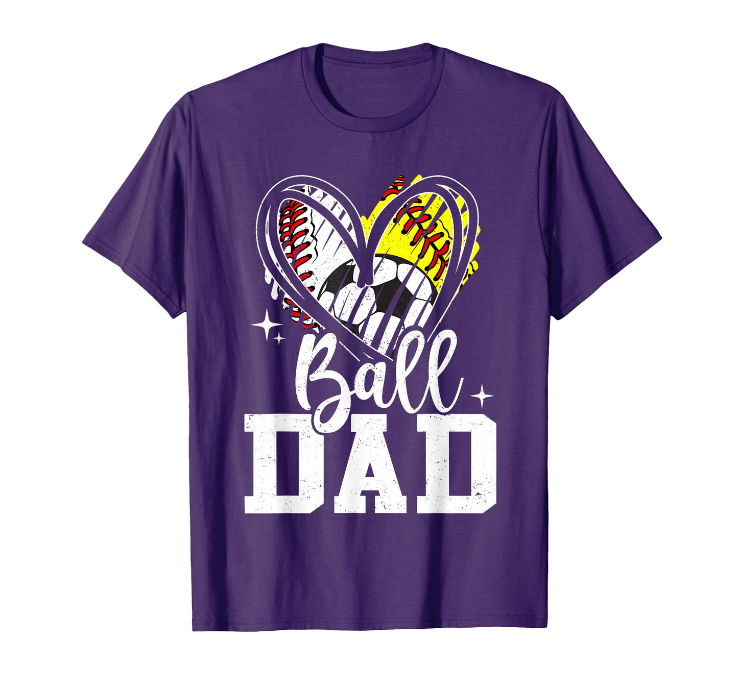 Ball Dad Baseball Softball Soccer Dad T-Shirt - Minimalist Print Men Women - T-Shirt, Sweatshirt, Hoodie