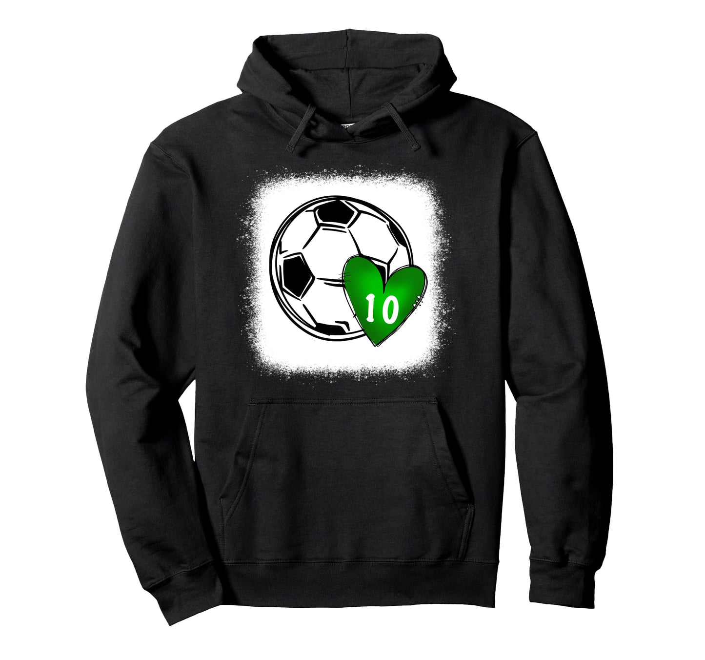Womens Custom Soccer Mom Number 10 Heart Hoodie - Trendy Graphic Men Women - T-Shirt, Sweatshirt, Hoodie