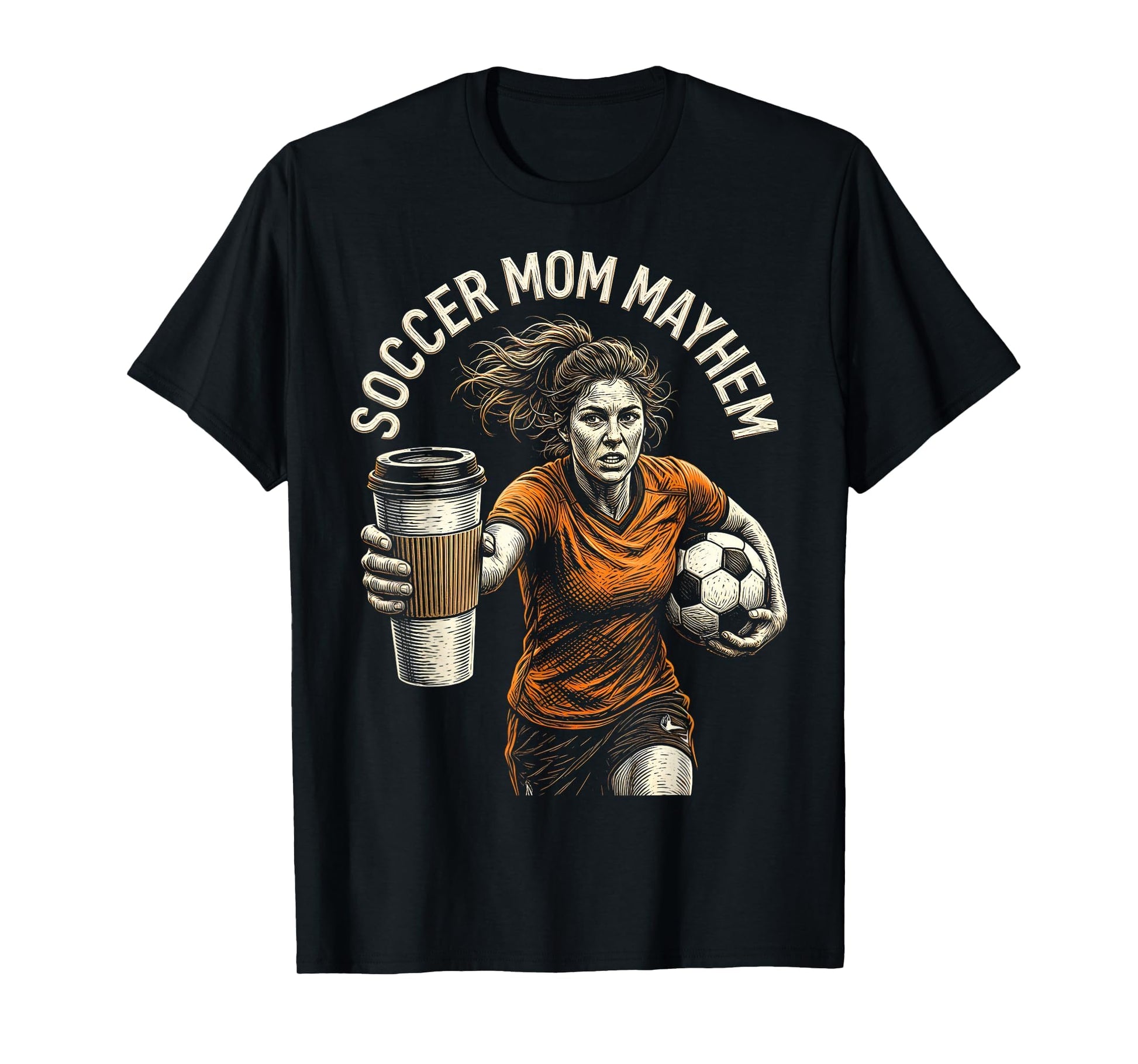 Soccer Mom Mayhem Funny Sports Parent T-Shirt - Aesthetic Graphic Men Women - T-Shirt, Sweatshirt, Hoodie