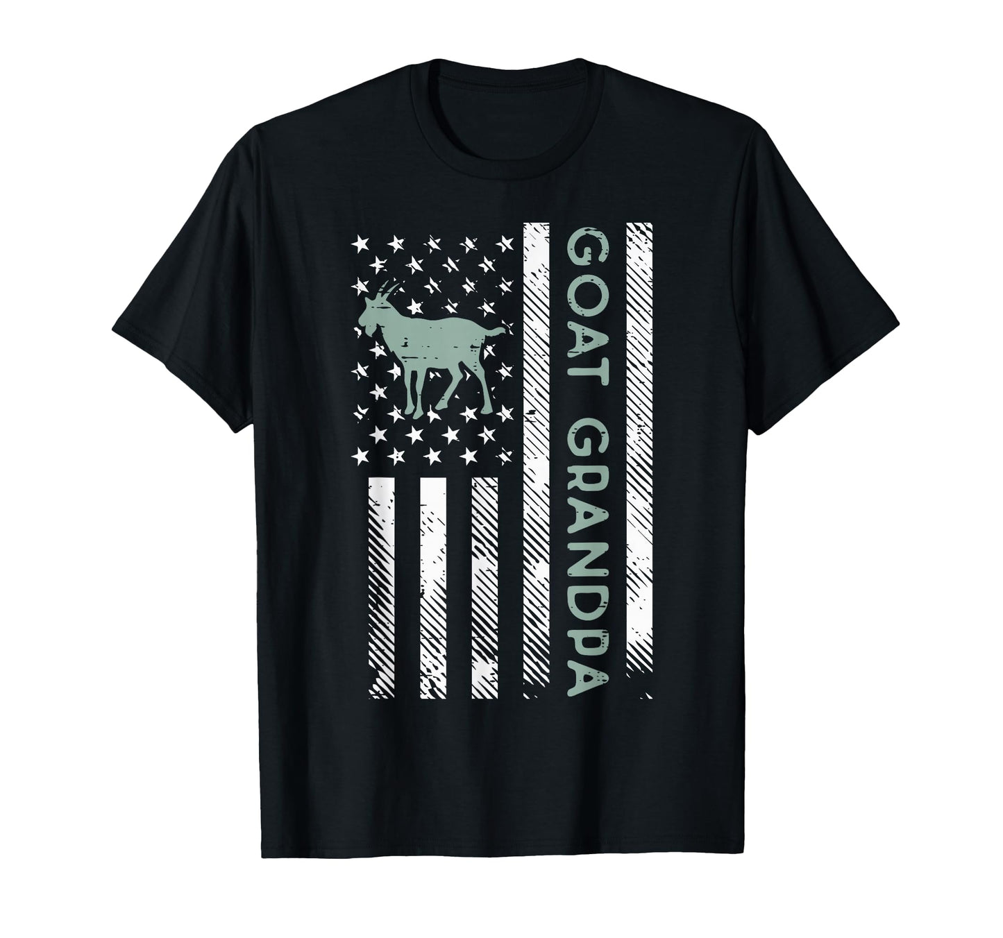 Goat Grandpa Us Flag Patriotic Farm T-Shirt - Aesthetic Graphic for Adults - T-Shirt, Sweatshirt, Hoodie