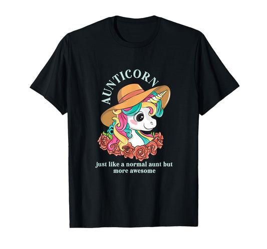 Aunticorn Aunt Unicorn Auntie Niece T-Shirt - Graphic Print for Adults - T-Shirt, Sweatshirt, Hoodie