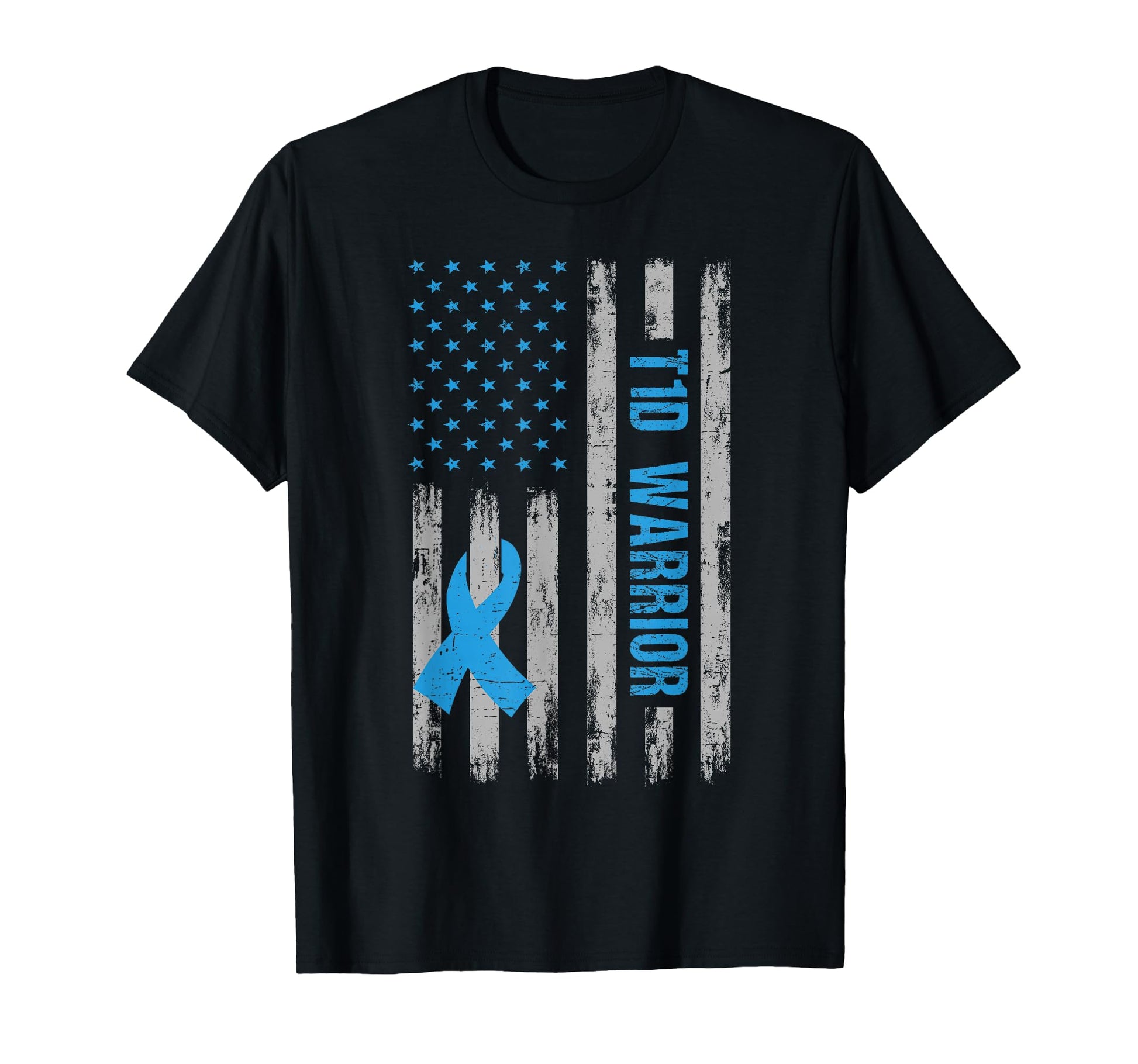 T1D Warrior Awareness American Flag T-Shirt - Aesthetic Graphic Men Women - T-Shirt, Sweatshirt, Hoodie
