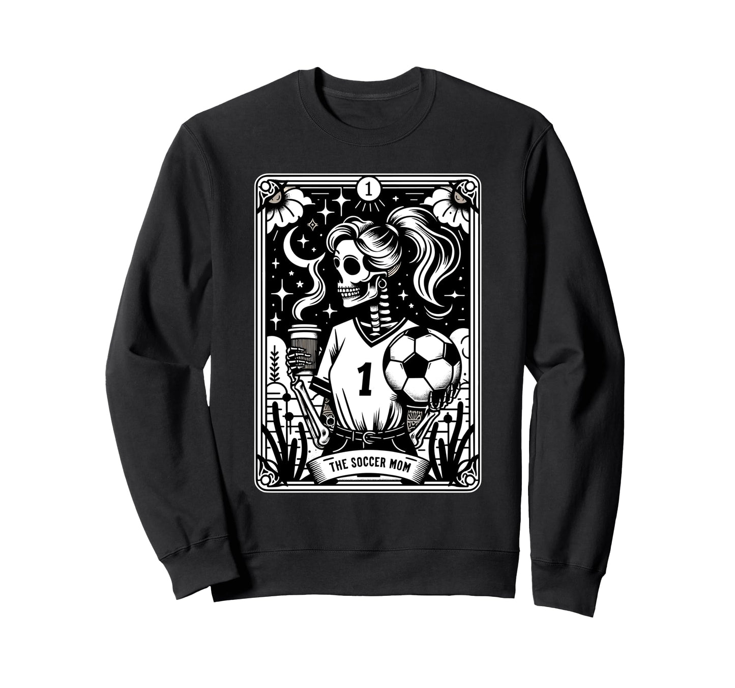Soccer Mom Soccer Mum Tarot Card Sweatshirt - Minimalist Print for Adults - T-Shirt, Sweatshirt, Hoodie