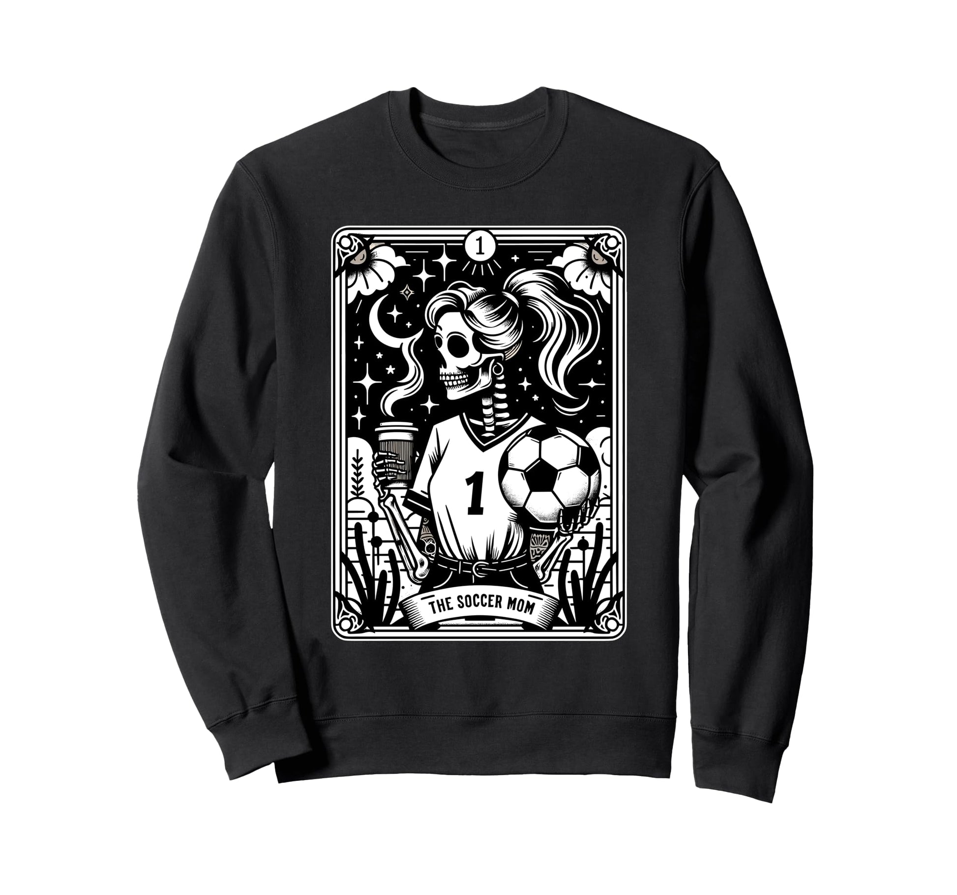 Soccer Mom Soccer Mum Tarot Card Sweatshirt - Minimalist Print for Adults - T-Shirt, Sweatshirt, Hoodie