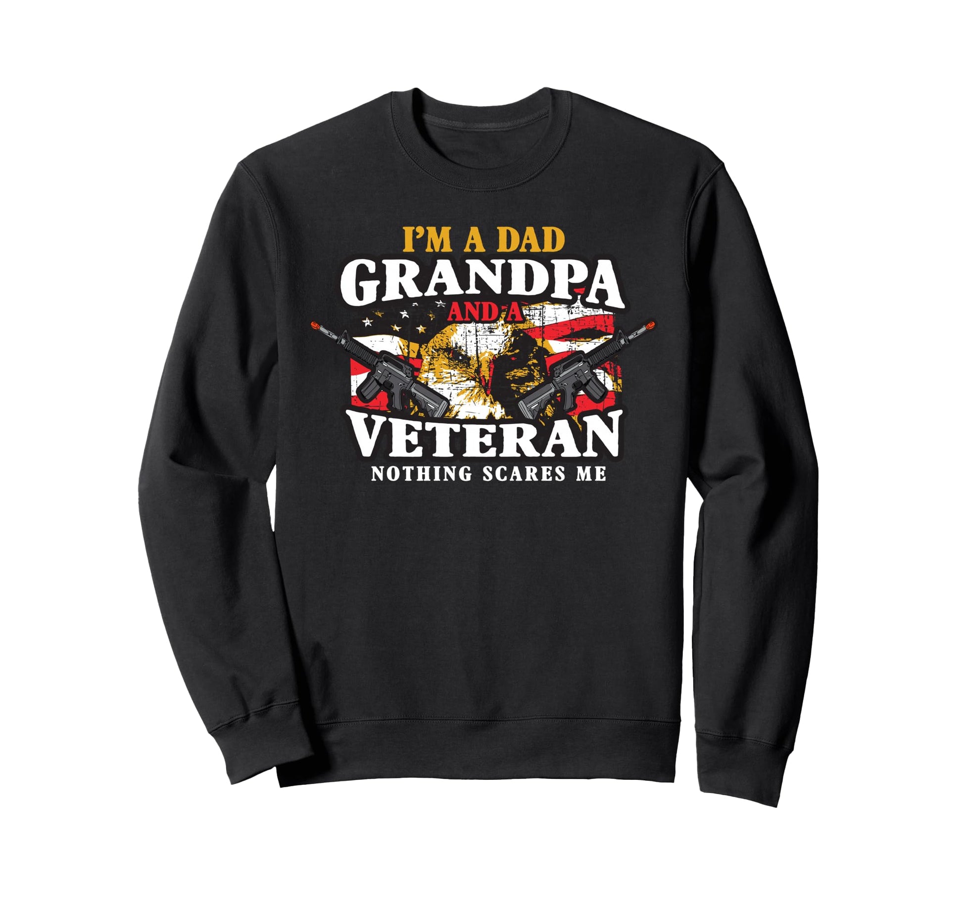 Im Dad Grandpa Veteran Usa Sweatshirt - Custom Art Print for Adults - T-Shirt, Sweatshirt, Hoodie