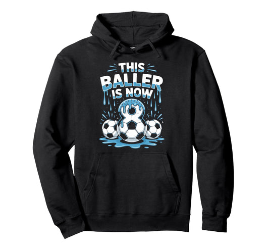 Baller Is Now 8 Ice Cream Drip Game Hoodie - Aesthetic Graphic Unisex - T-Shirt, Sweatshirt, Hoodie