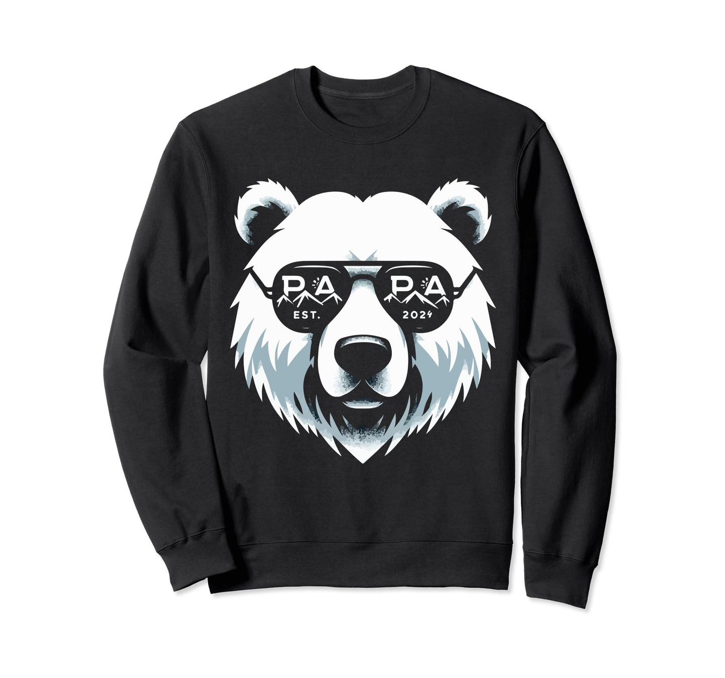 Papa Bear Est 2024 New Dad Funny Happy Sweatshirt - Unique Graphic Unisex - T-Shirt, Sweatshirt, Hoodie