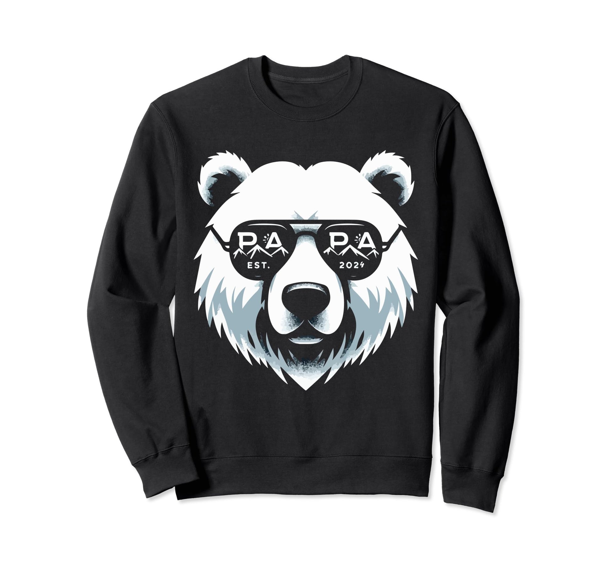 Papa Bear Est 2024 New Dad Funny Happy Sweatshirt - Unique Graphic Unisex - T-Shirt, Sweatshirt, Hoodie