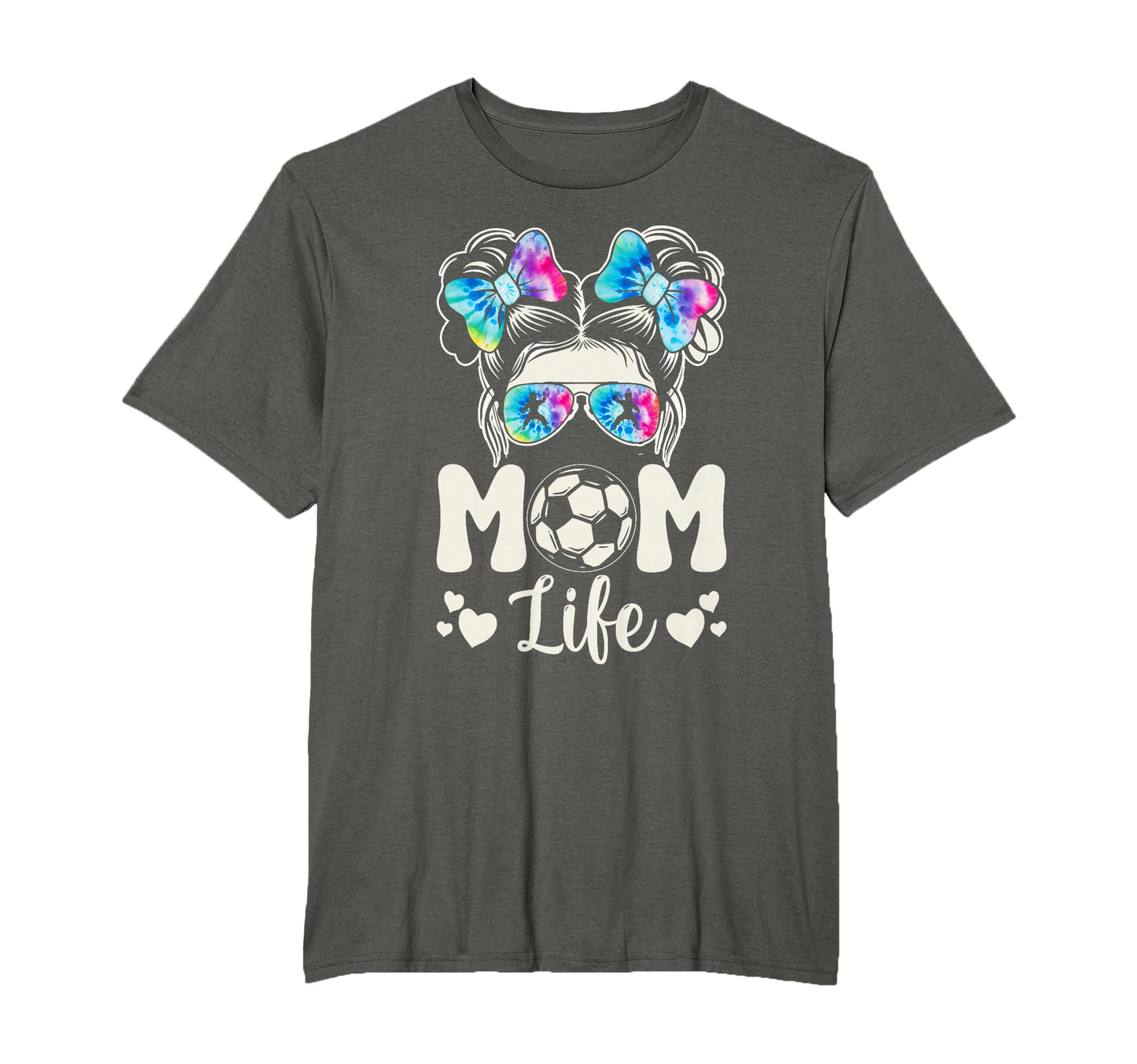 Soccer Karate Mom Life Messy Bun T-Shirt - Aesthetic Graphic for Adults - T-Shirt, Sweatshirt, Hoodie