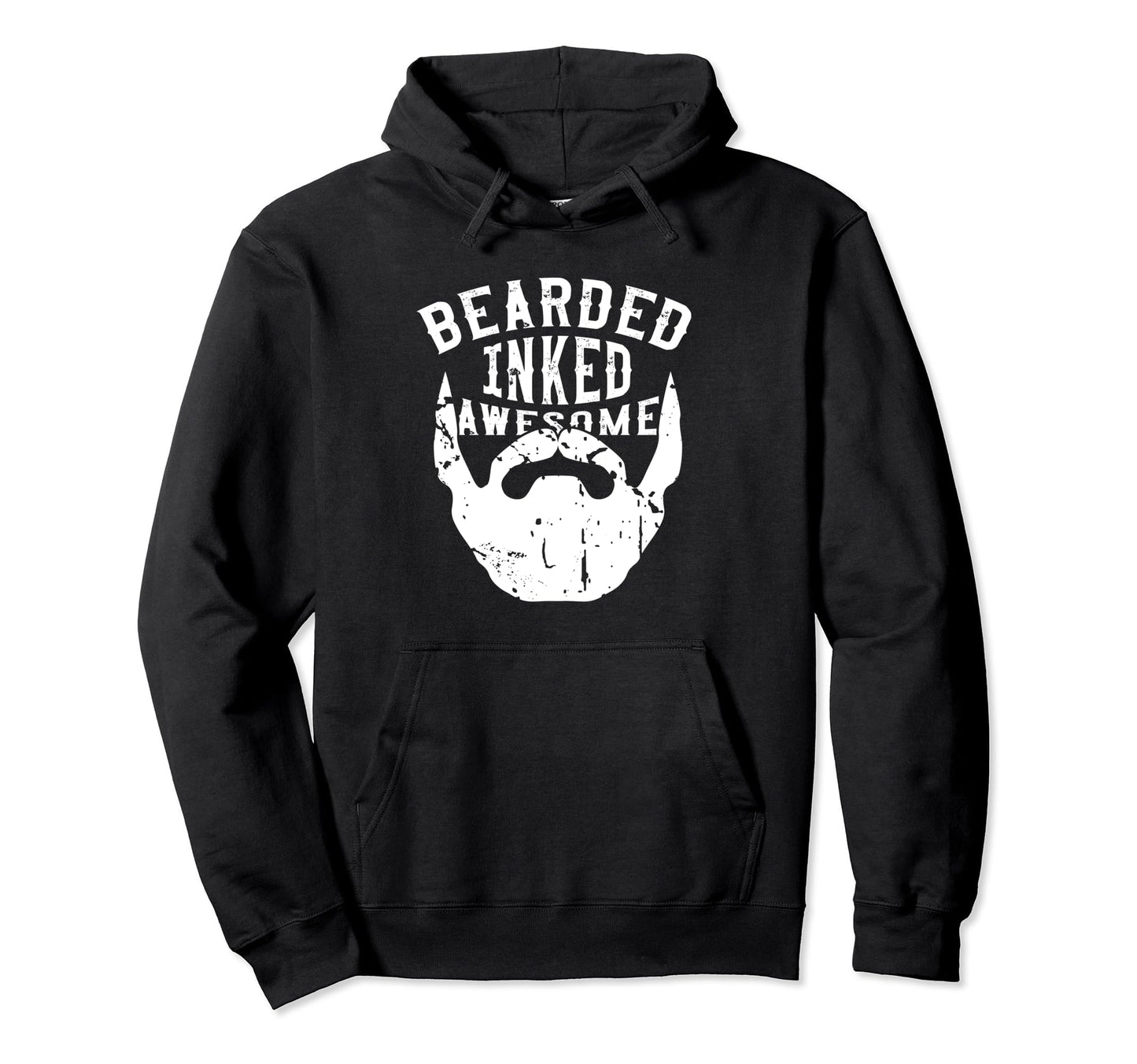 Funny Bearded Inked Awesome Bearded Hoodie - Streetwear Style Men Women - T-Shirt, Sweatshirt, Hoodie