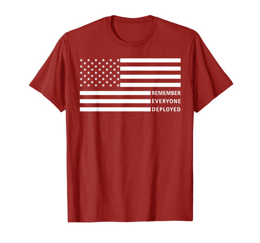 American Flag Red Friday Remember T-Shirt - Minimalist Print for Adults - T-Shirt, Sweatshirt, Hoodie