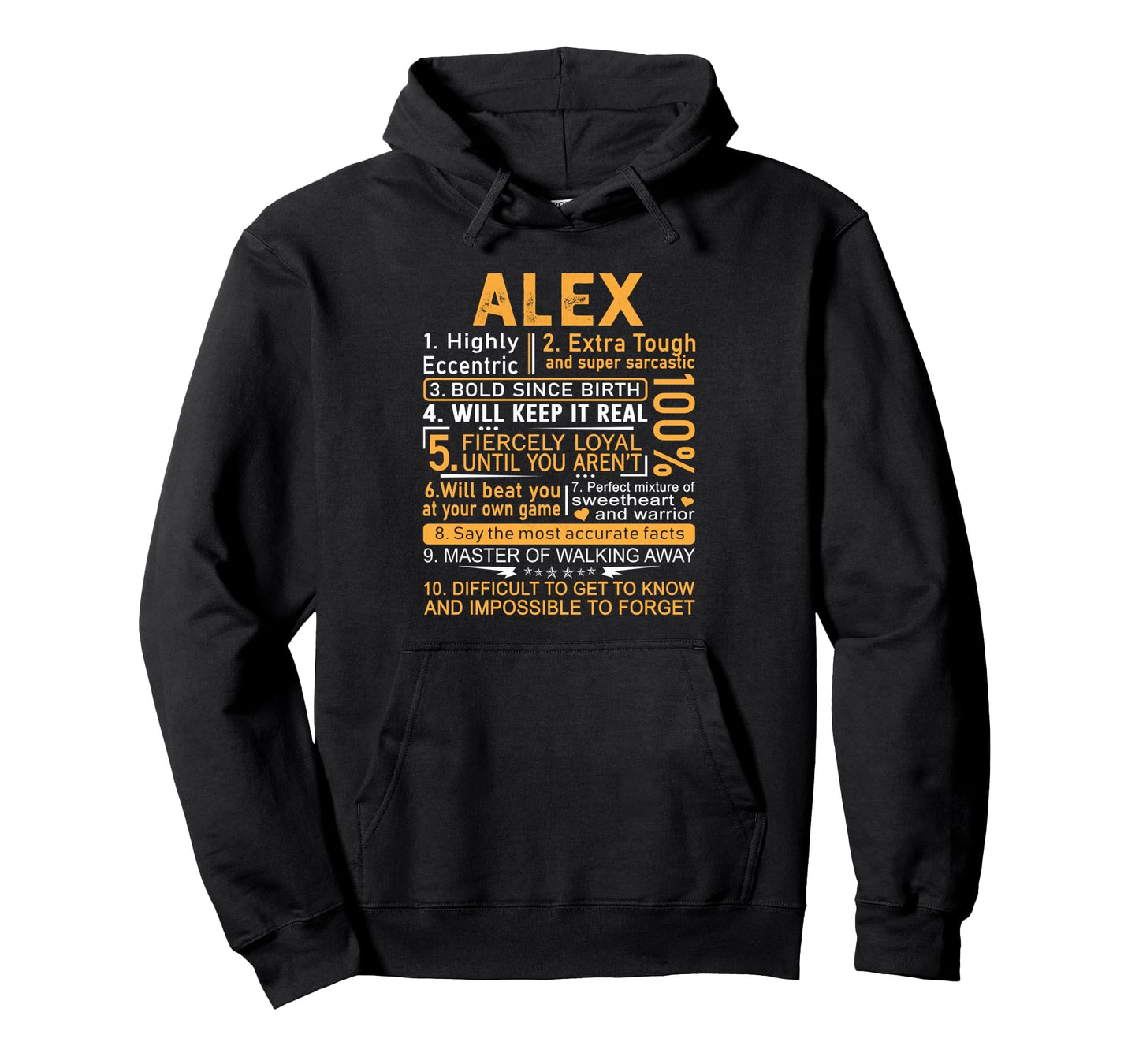Alex Name Personalized Alex First Name Hoodie - Fun Novelty Design Unisex - T-Shirt, Sweatshirt, Hoodie