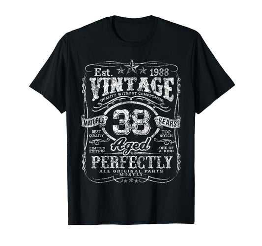 1988 38 Year Old 38Th Birthday T-Shirt - Novelty Apparel for Adults - T-Shirt, Sweatshirt, Hoodie