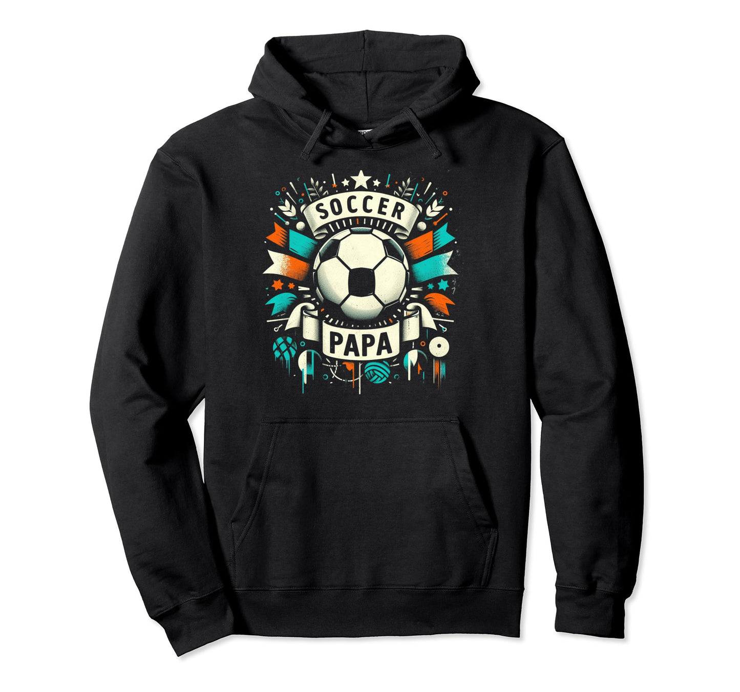 Soccer Papa Family Matching Dad Fathers Hoodie - Trendy Graphic Men Women - T-Shirt, Sweatshirt, Hoodie