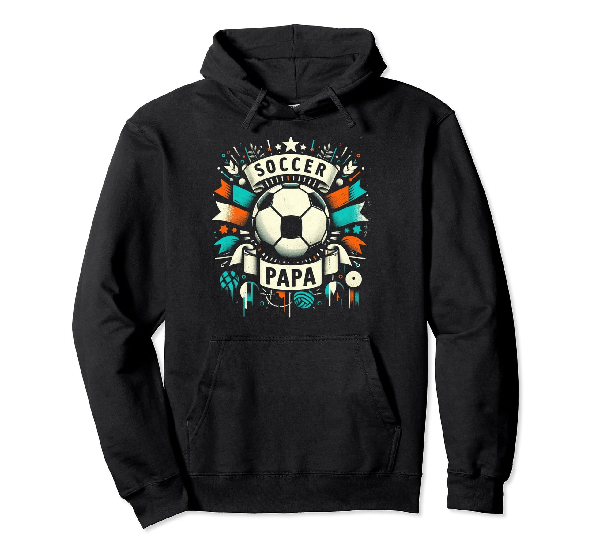 Soccer Papa Family Matching Dad Fathers Hoodie - Trendy Graphic Men Women - T-Shirt, Sweatshirt, Hoodie