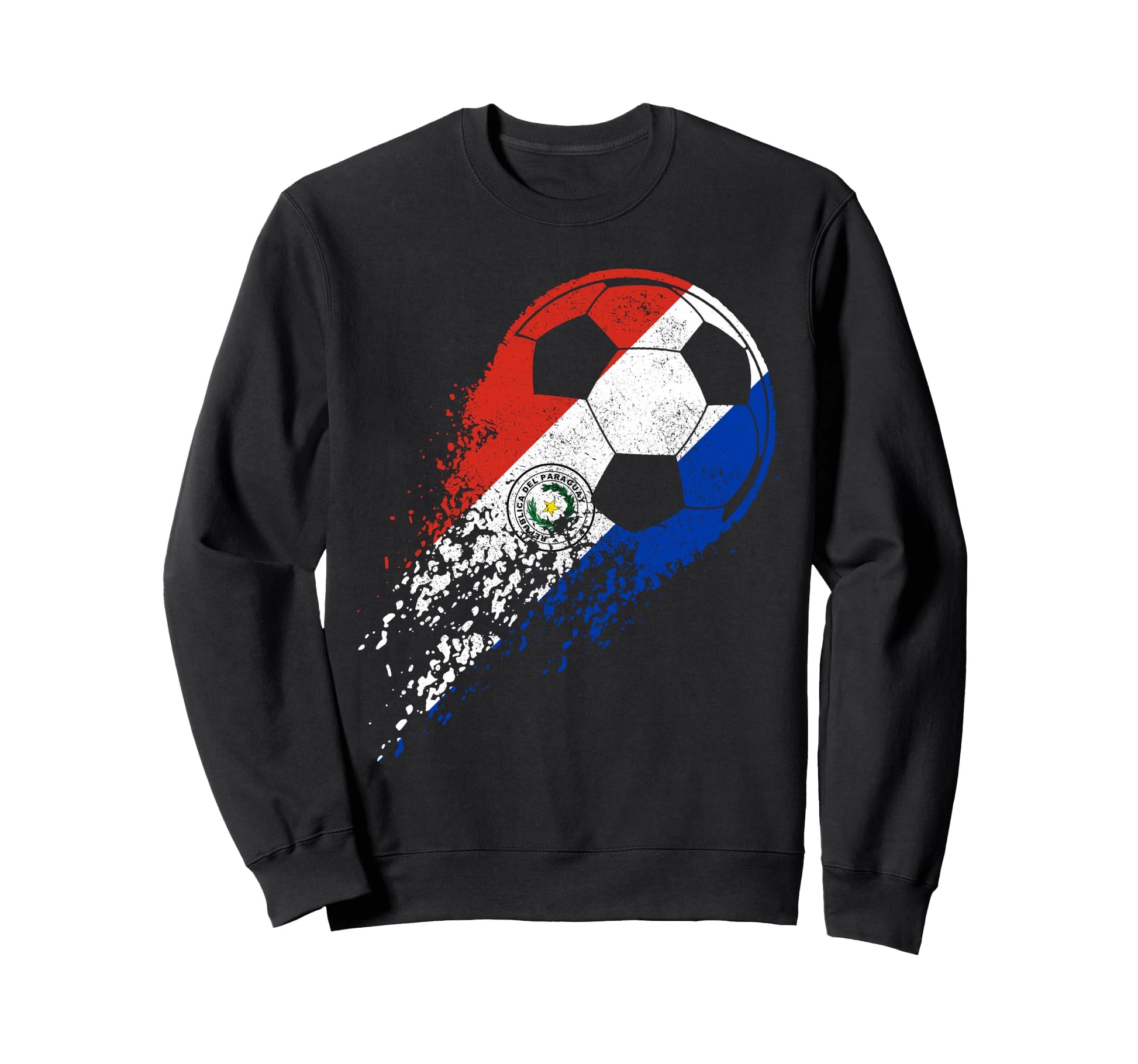Paraguay Soccer Paraguayan Flag Sweatshirt - Graphic Print for Adults - T-Shirt, Sweatshirt, Hoodie