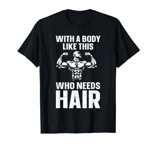 Bald Guy Dad Husband Bald Head Bald T-Shirt - Novelty Apparel Men Women - T-Shirt, Sweatshirt, Hoodie