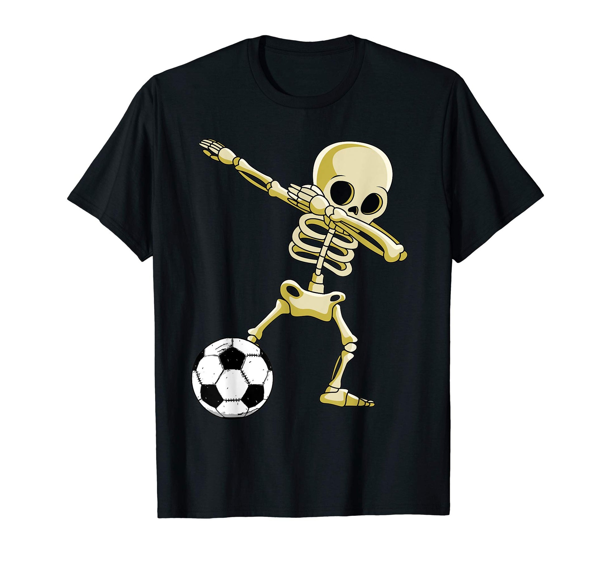 Dabbing Skeleton Halloween Soccer T-Shirt - Casual Everyday Wear Unisex - T-Shirt, Sweatshirt, Hoodie
