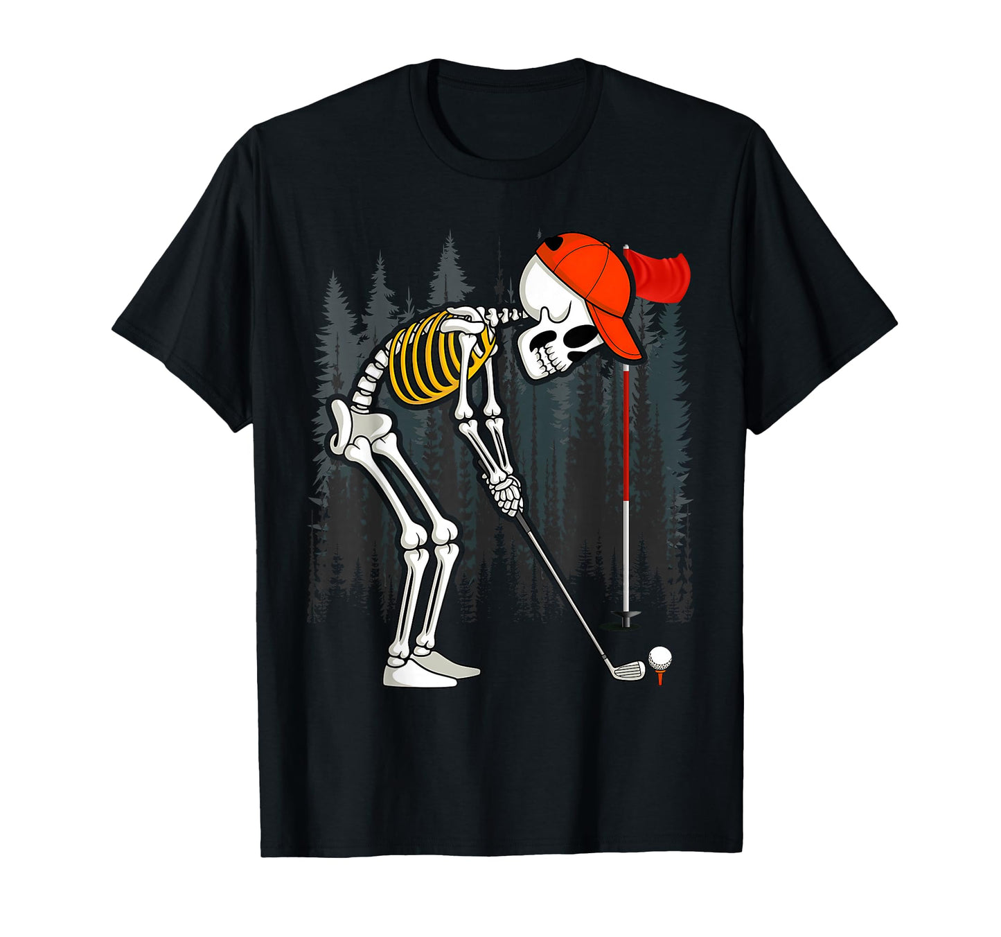 Skeleton Golf Halloween Golfer Player Dad T-Shirt - Streetwear Style Unisex - T-Shirt, Sweatshirt, Hoodie
