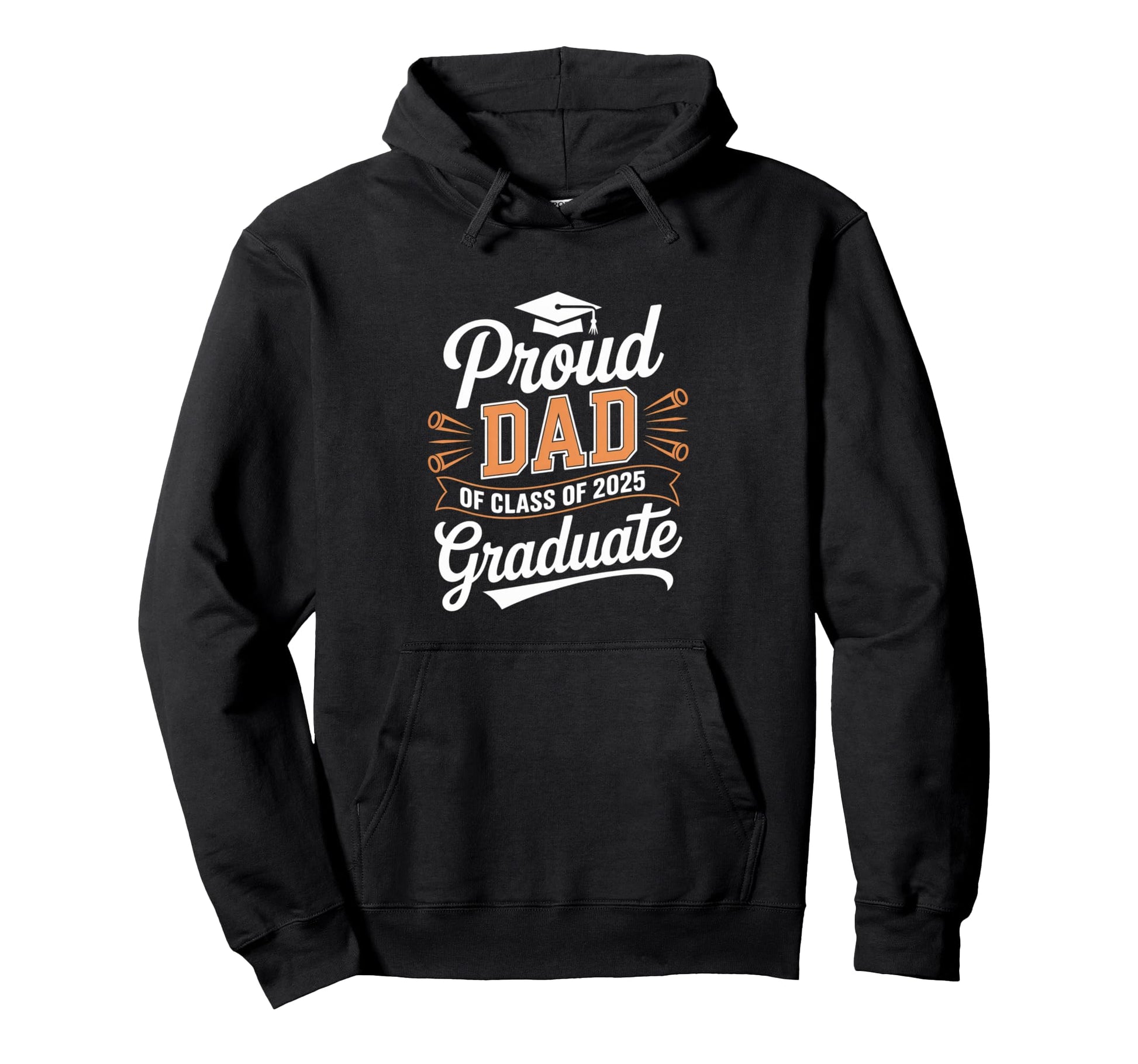 Proud Dad 2025 Graduate Celebratory Hoodie - Novelty Apparel for Adults - T-Shirt, Sweatshirt, Hoodie