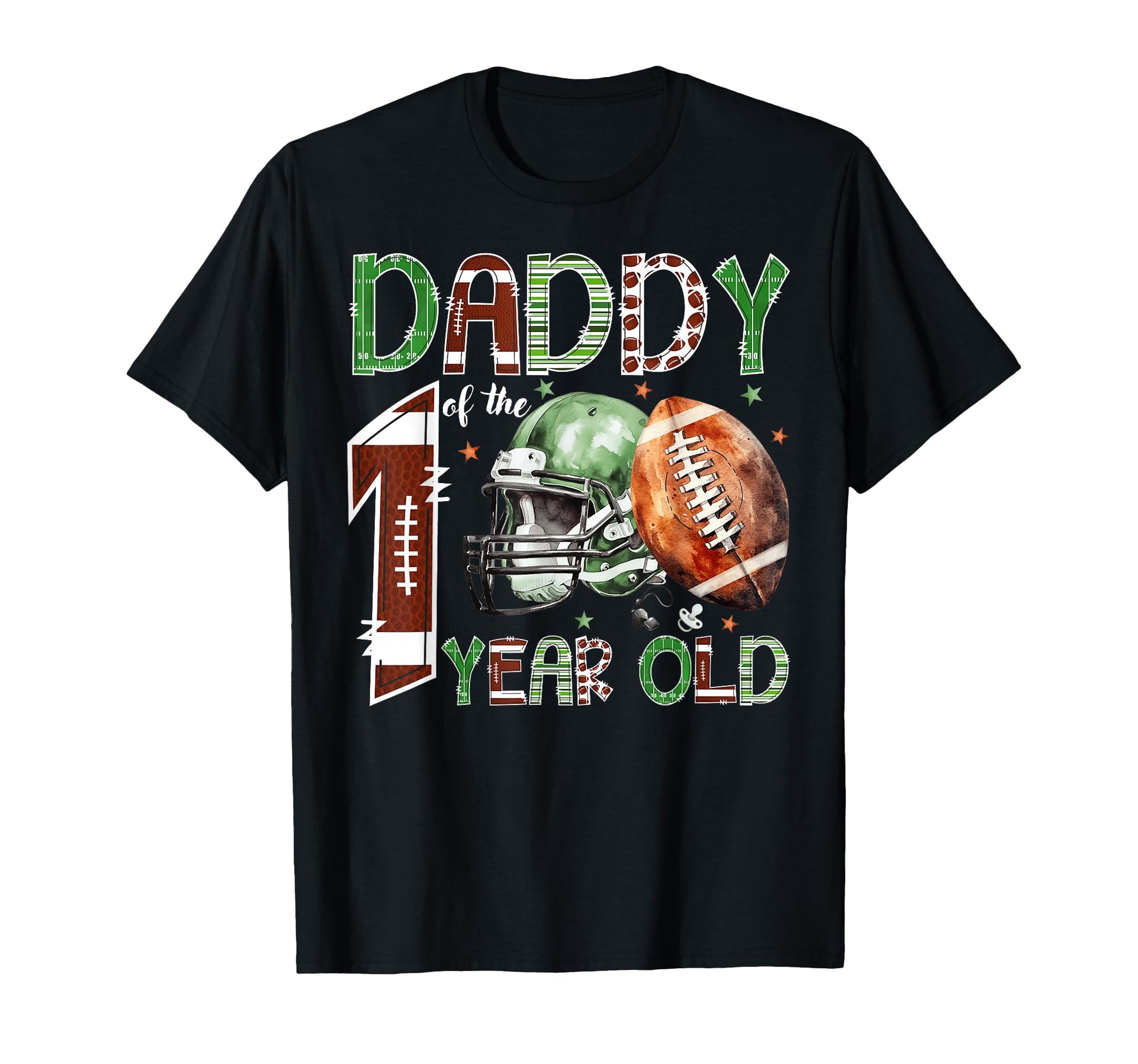 Daddy 1 Year Old Football Lover 1St T-Shirt - Unique Graphic Men Women - T-Shirt, Sweatshirt, Hoodie