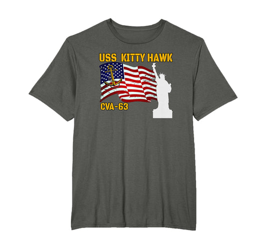 Aircraft Carrier Uss Kitty Hawk Cva 63 T-Shirt - Trendy Graphic Unisex - T-Shirt, Sweatshirt, Hoodie