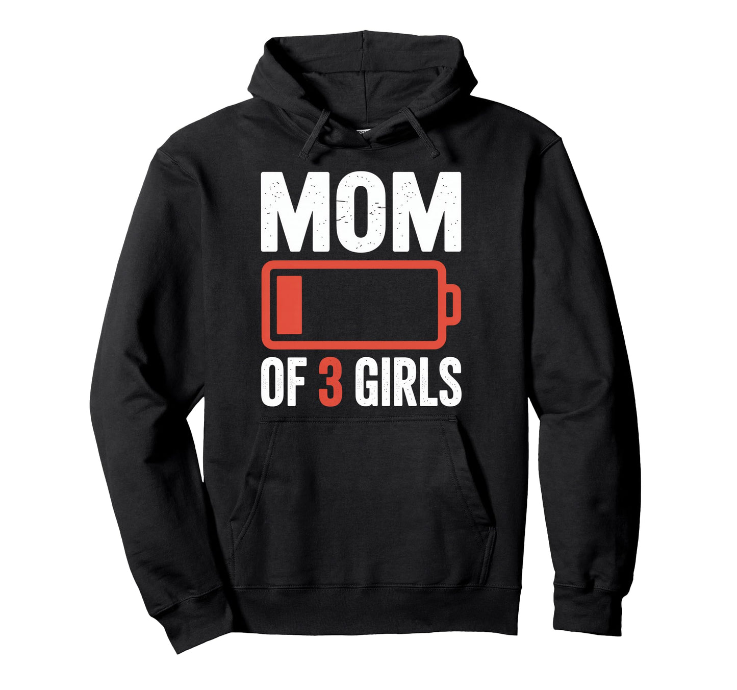 Mom 3 Funny Exhausted Mother Hoodie - Custom Art Print for Adults - T-Shirt, Sweatshirt, Hoodie