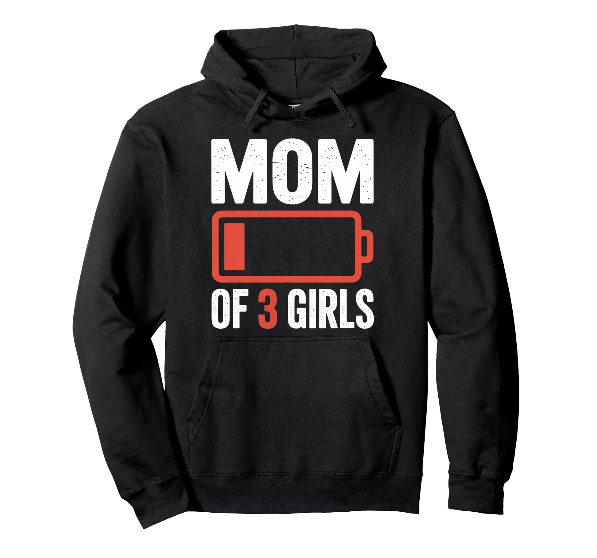 Mom 3 Funny Exhausted Mother Hoodie - Custom Art Print for Adults - T-Shirt, Sweatshirt, Hoodie