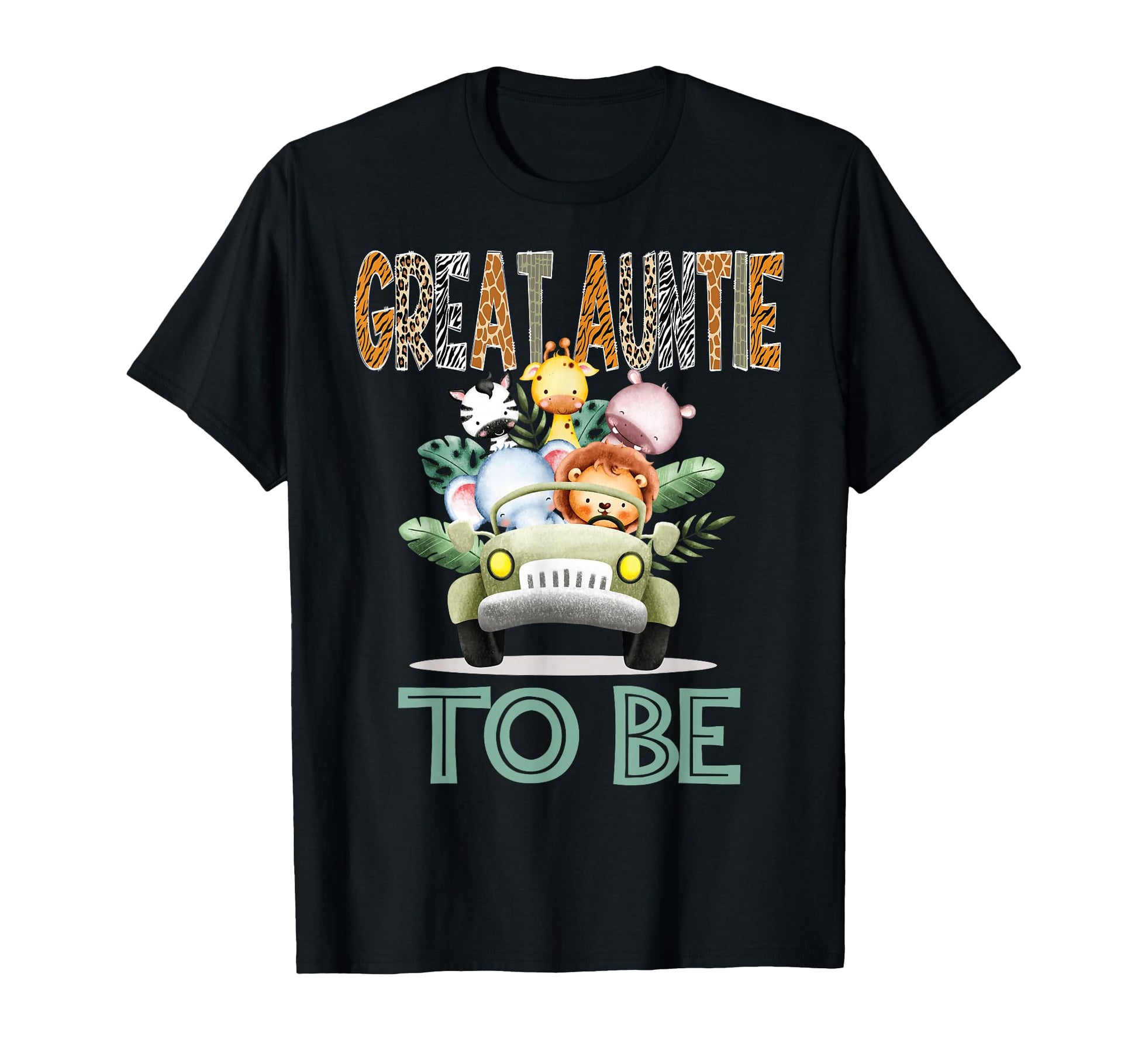 Soon To Be Great Auntie Jungle Animal T-Shirt - Graphic Print Unisex - T-Shirt, Sweatshirt, Hoodie