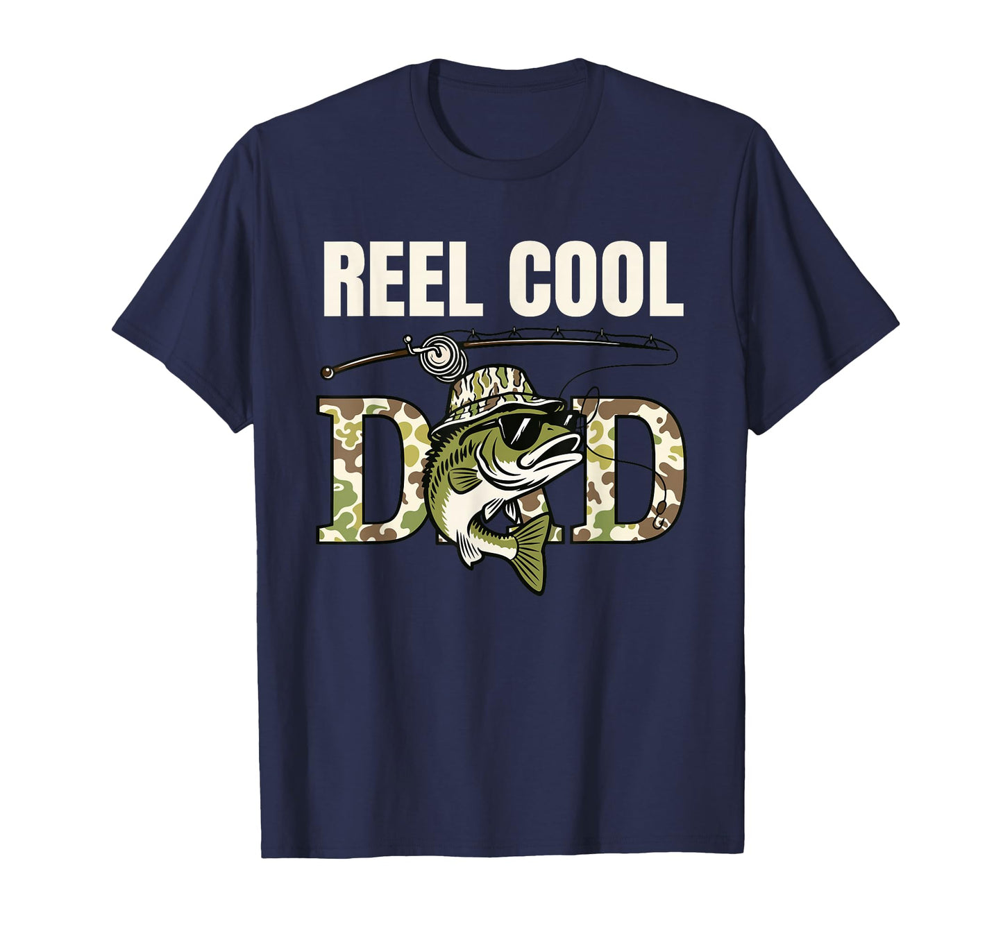Reel Dad Daddy Fisherman Fishing T-Shirt - Minimalist Print for Adults - T-Shirt, Sweatshirt, Hoodie