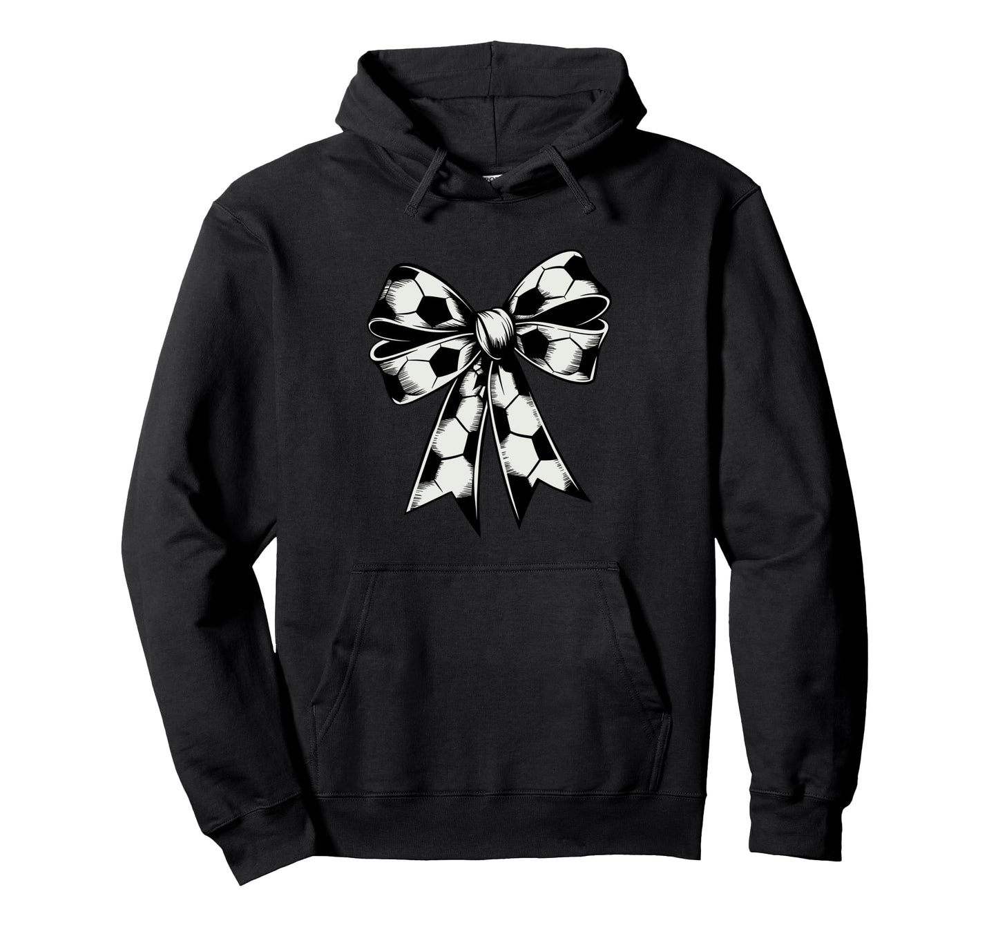 Coquette Bow Soccer Ball Mom Life Game Day Hoodie - Unique Graphic Unisex - T-Shirt, Sweatshirt, Hoodie