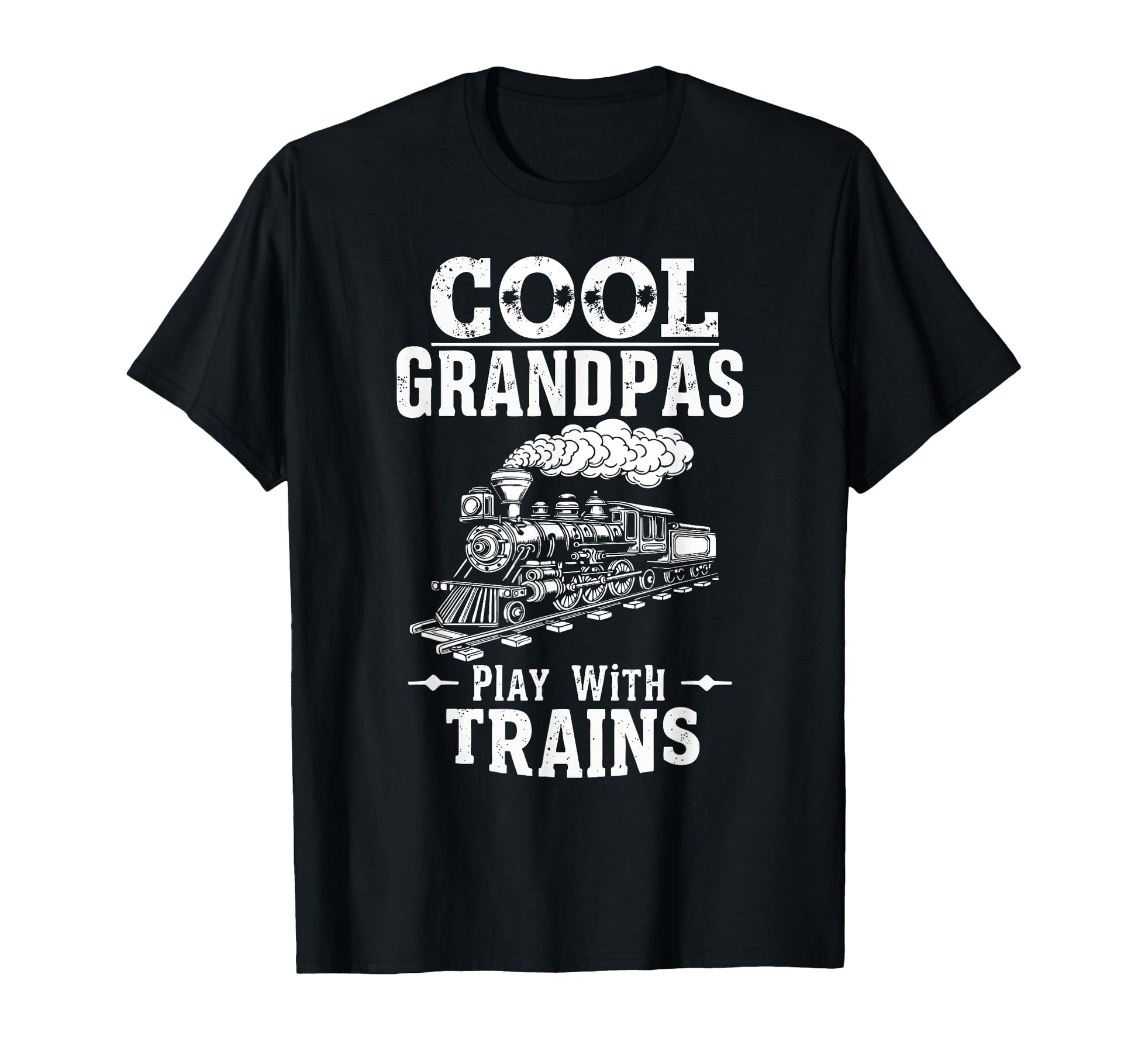 Grandpas Play Trains Locomotive Train T-Shirt - Unique Graphic Unisex - T-Shirt, Sweatshirt, Hoodie