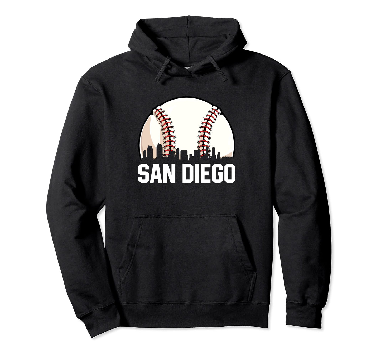 San Diego Cityscape Dad Baseball Lover Hoodie - Novelty Apparel for Adults - T-Shirt, Sweatshirt, Hoodie