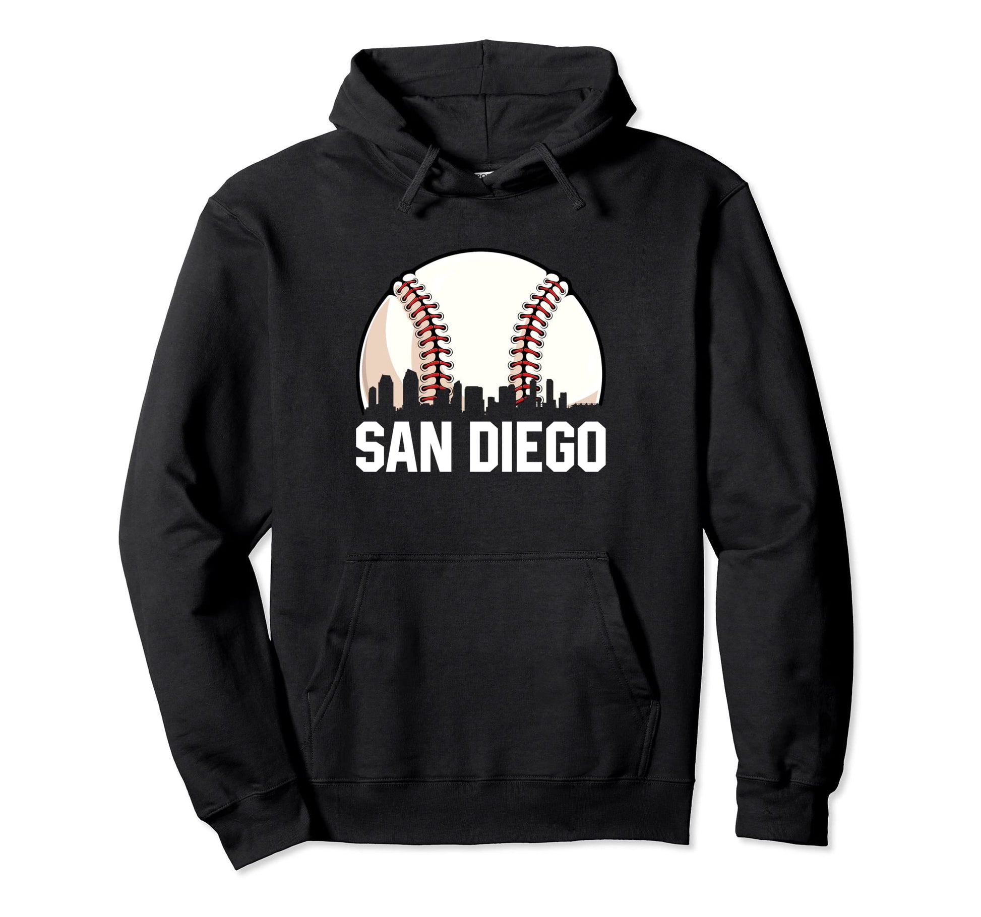 San Diego Cityscape Dad Baseball Lover Hoodie - Novelty Apparel for Adults - T-Shirt, Sweatshirt, Hoodie