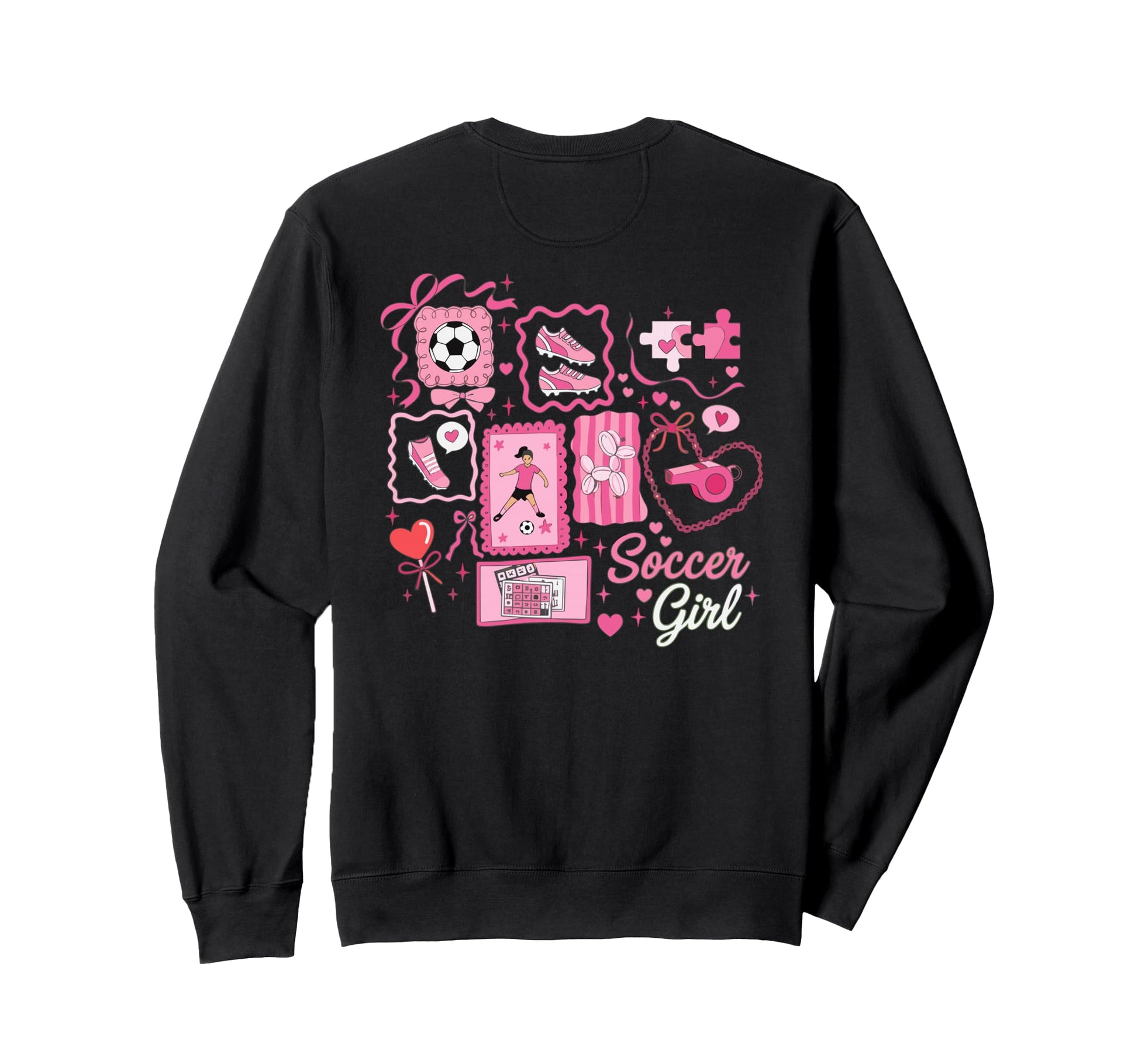 Soccer Stamp Bow Game Day Sweatshirt - Custom Art Print Unisex - T-Shirt, Sweatshirt, Hoodie