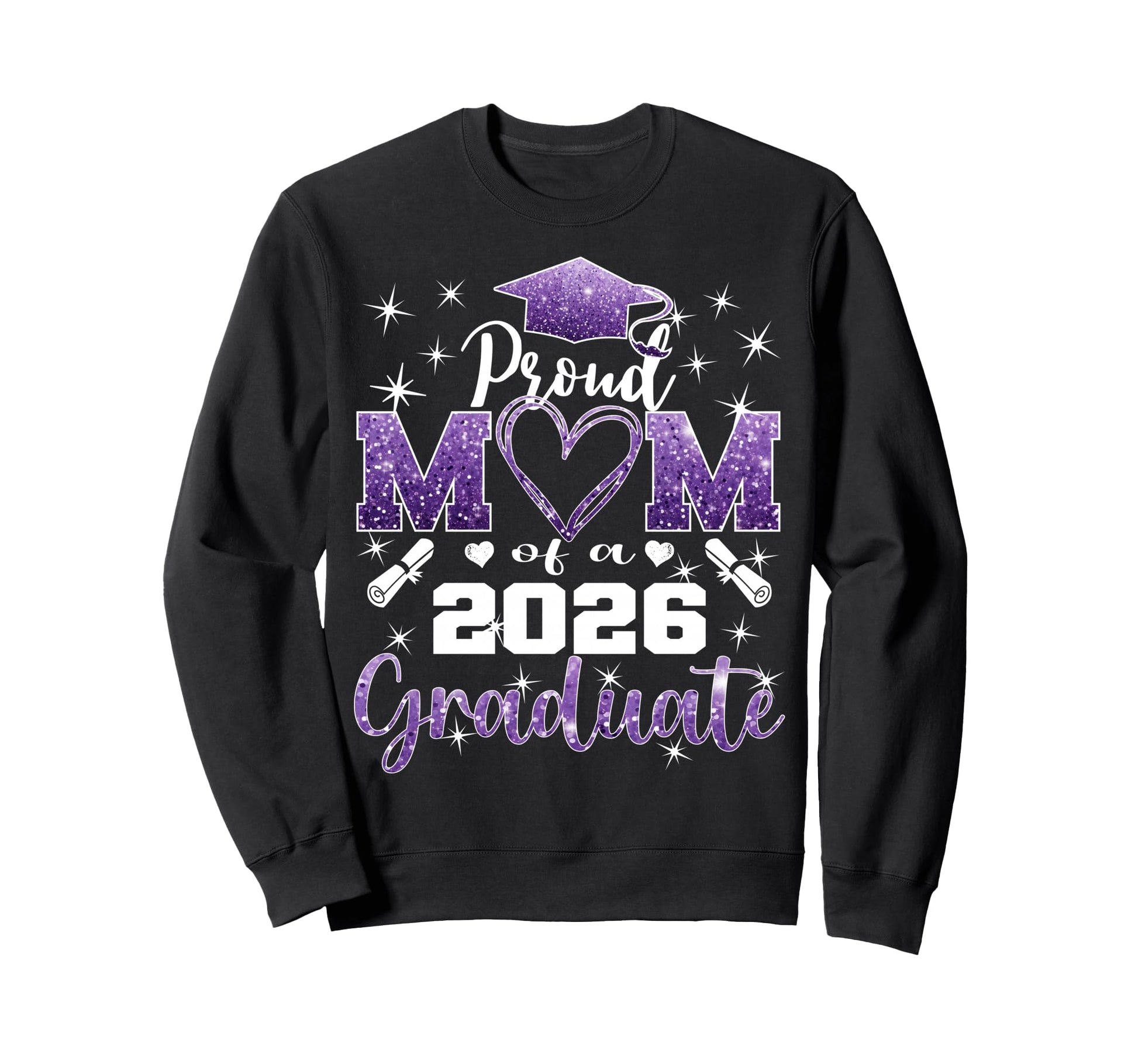 Super Proud Mom 2026 Graduate Sweatshirt - Minimalist Print for Adults - T-Shirt, Sweatshirt, Hoodie