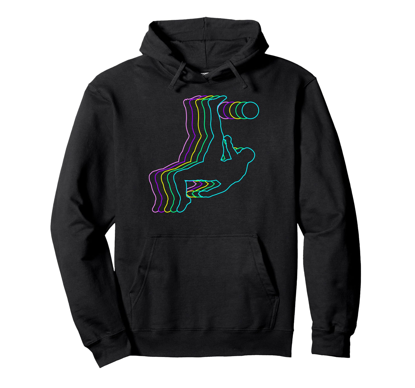 Colorful Outline Funny Soccer Player Hoodie - Novelty Apparel Men Women - T-Shirt, Sweatshirt, Hoodie