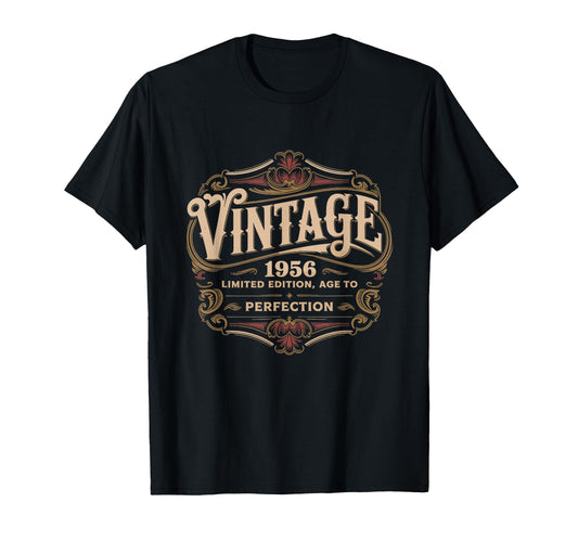 70Th Birthday 2026 Funny Age Born 1956 T-Shirt - Minimalist Print Men Women - T-Shirt, Sweatshirt, Hoodie