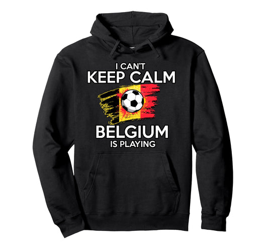 Belgium Football Fan Soccer Game Player Hoodie - Graphic Print Unisex - T-Shirt, Sweatshirt, Hoodie
