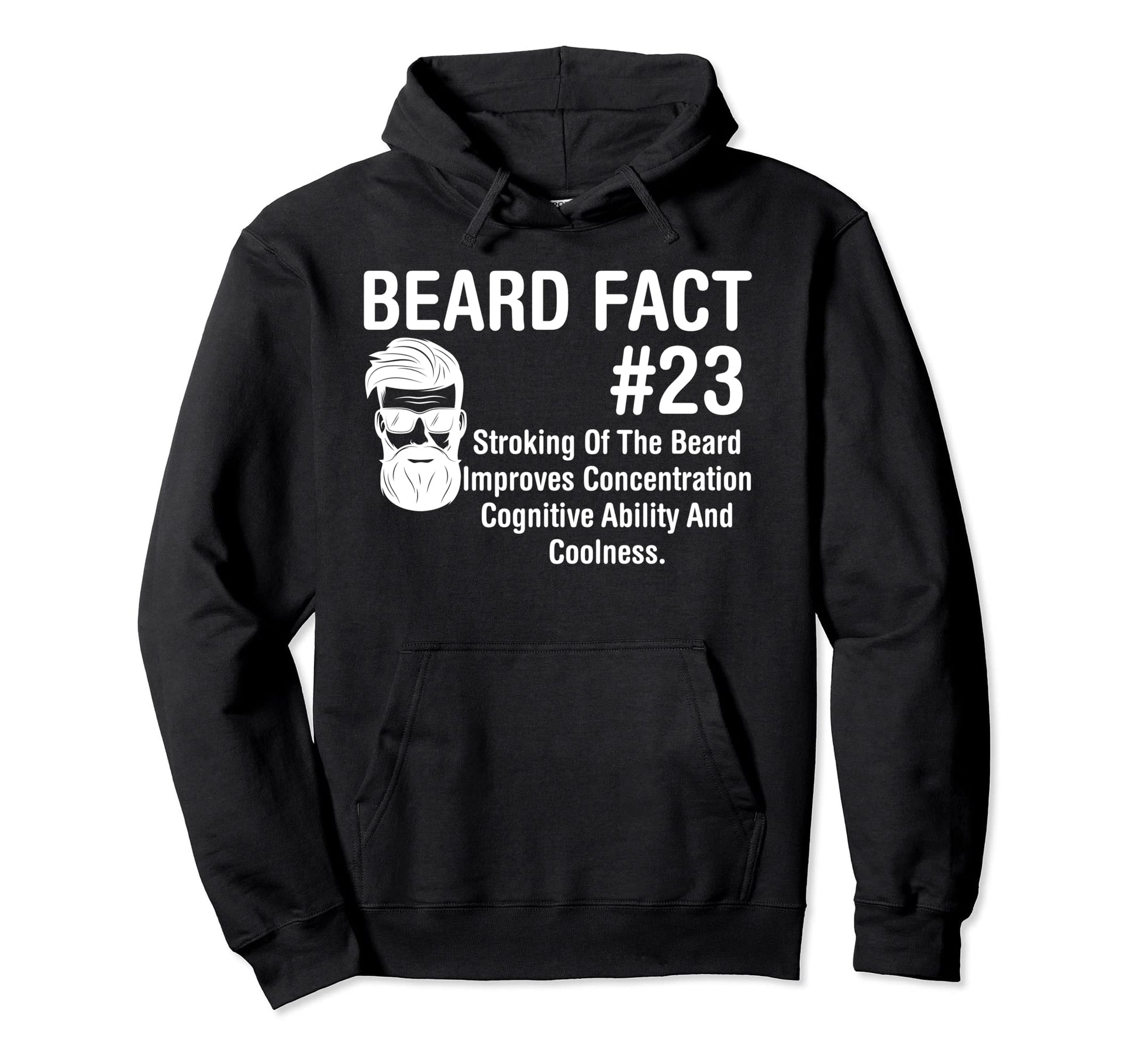 Funny Beard Fact Stroking Beard Hoodie - Aesthetic Graphic Unisex - T-Shirt, Sweatshirt, Hoodie