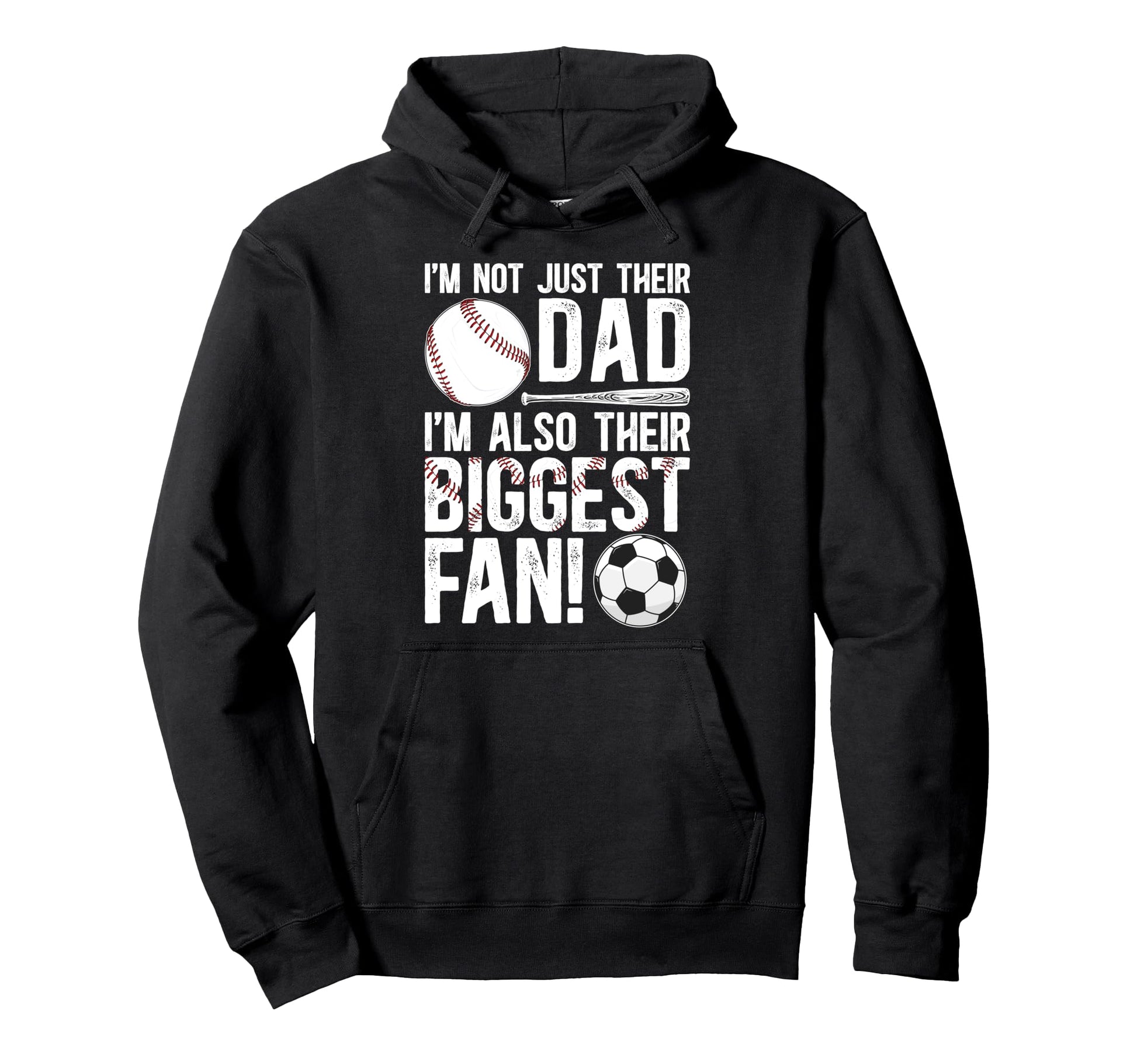 Their Biggest Fan Baseball Soccer Dad Hoodie - Minimalist Print Unisex - T-Shirt, Sweatshirt, Hoodie