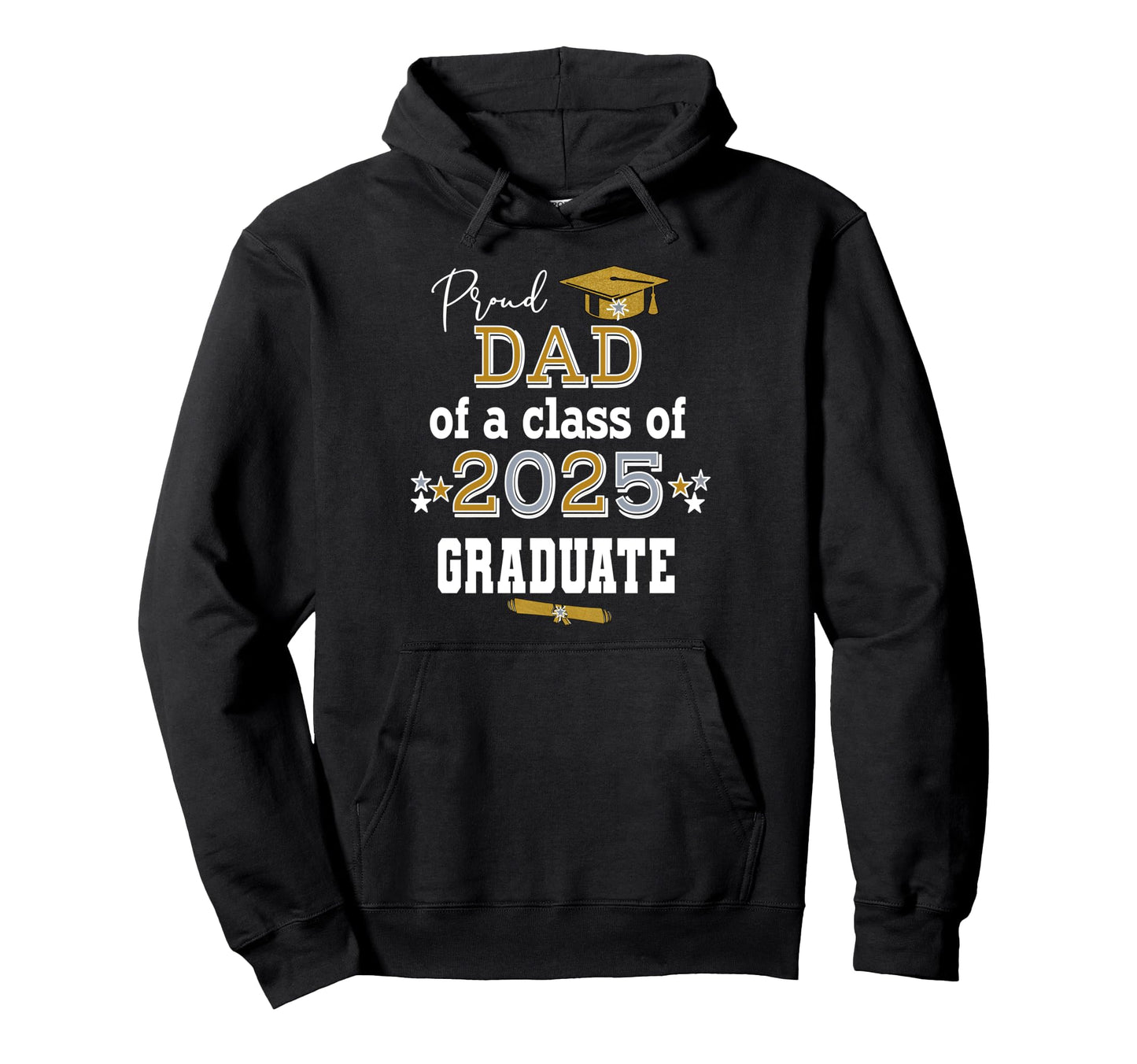 Proud Dad Father 2025 Senior Graduate Hoodie - Minimalist Print Unisex - T-Shirt, Sweatshirt, Hoodie