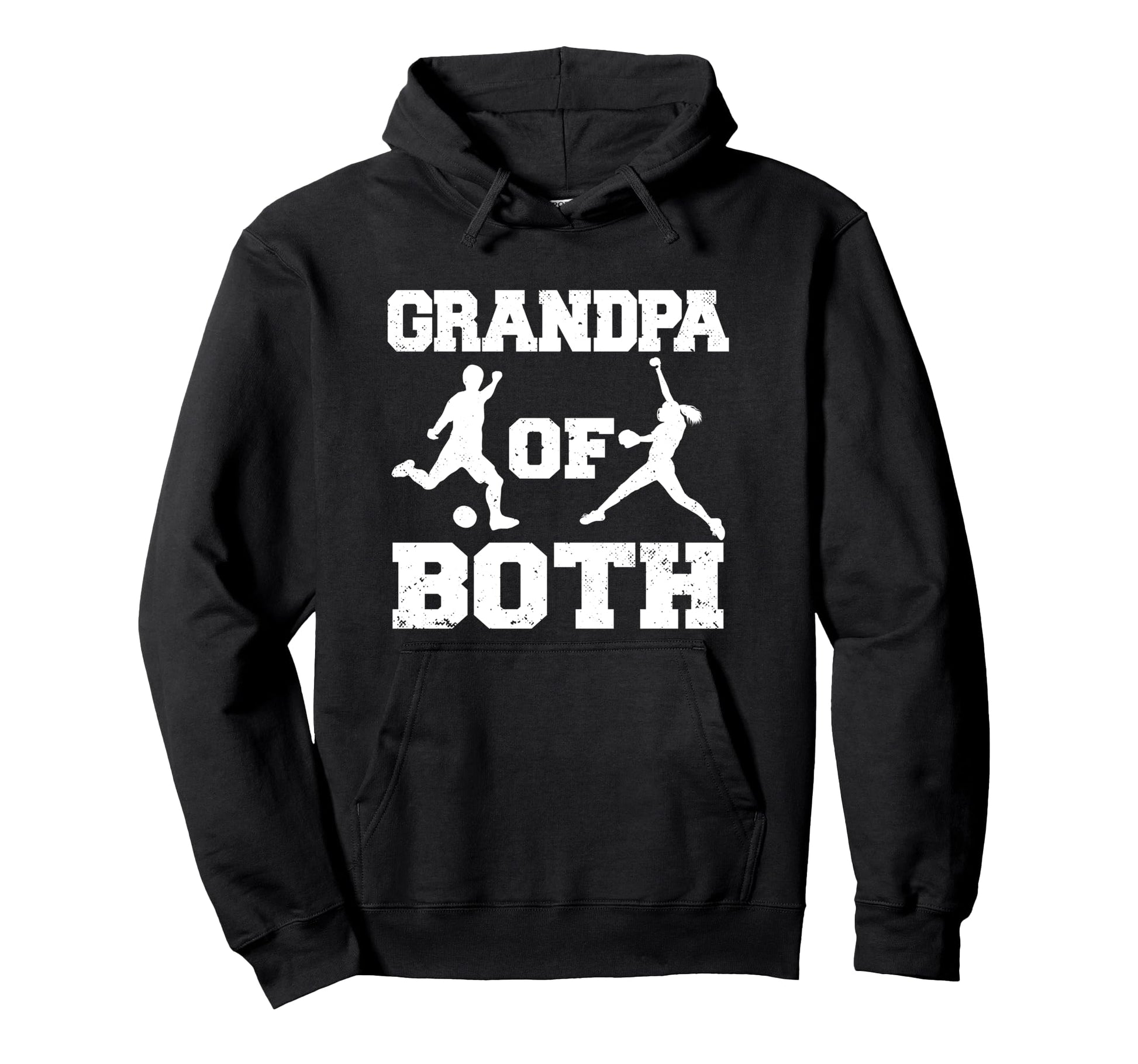 Grandpa Both Funny Soccer Softball Hoodie - Trendy Graphic for Adults - T-Shirt, Sweatshirt, Hoodie