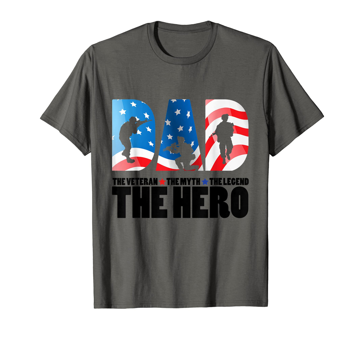 Mens Dad Veteran Myth Legend T-Shirt - Graphic Print Men Women - T-Shirt, Sweatshirt, Hoodie