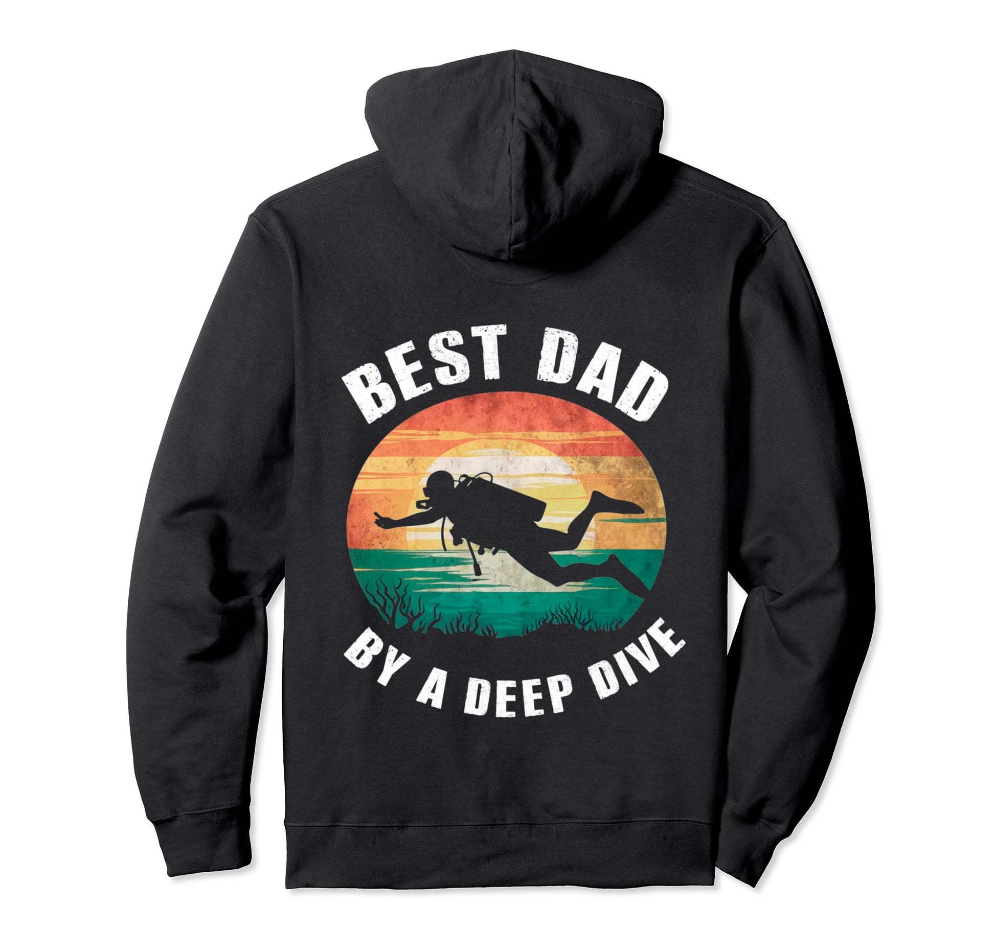 Funny Best Dad Scuba Diving Hoodie - Minimalist Print Unisex - T-Shirt, Sweatshirt, Hoodie