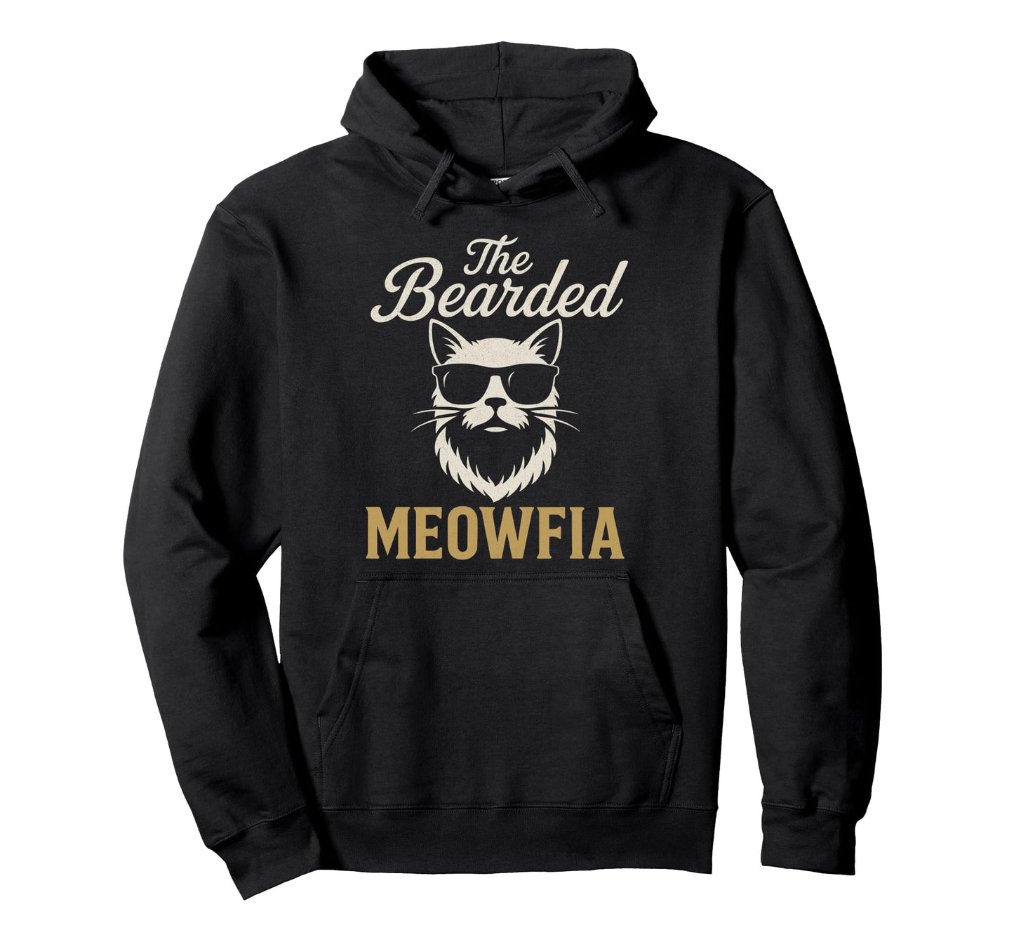 Cat Dad Beard Funny Feline Lover Hoodie - Streetwear Style Unisex - T-Shirt, Sweatshirt, Hoodie