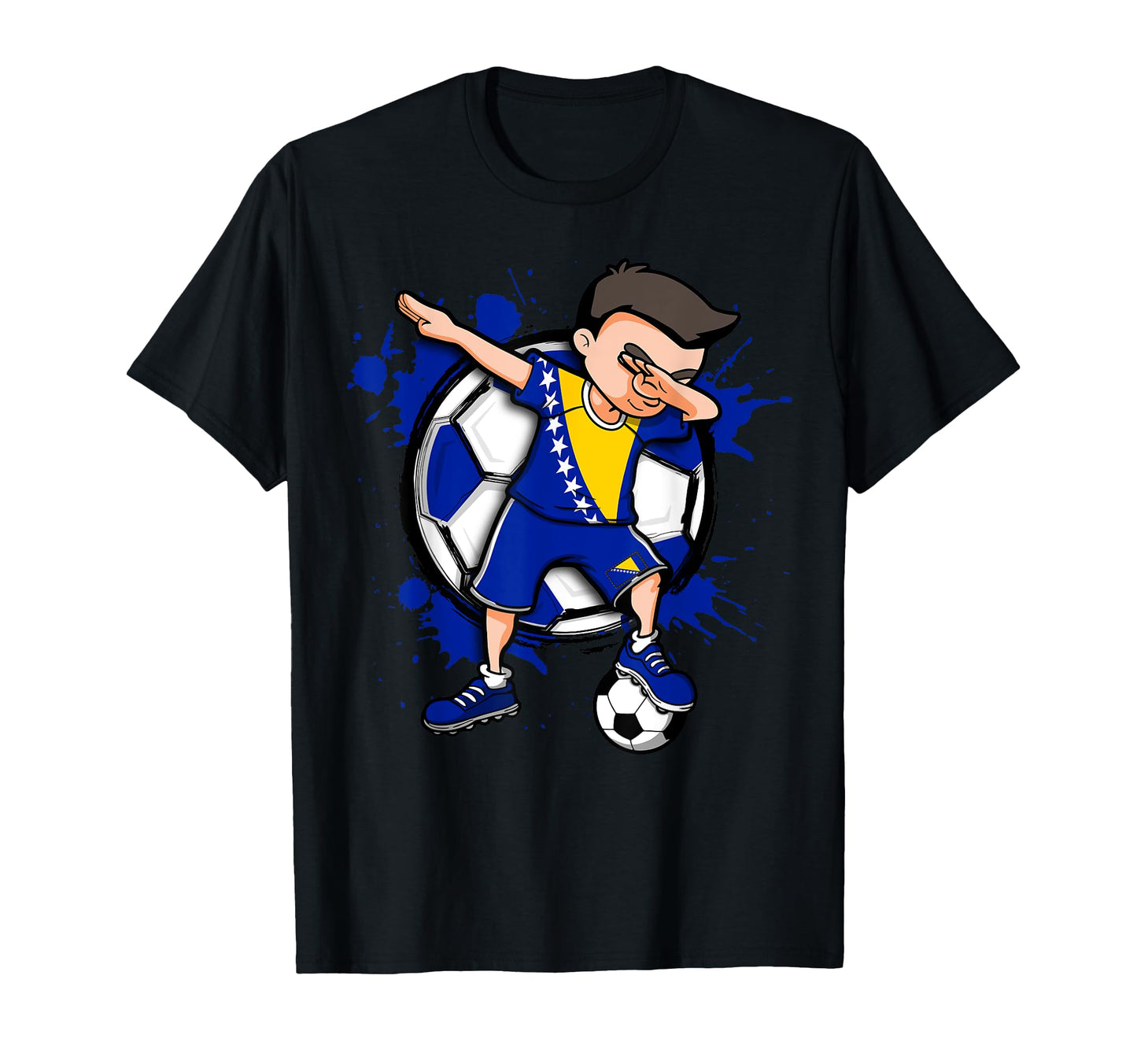 Dabbing Soccer Bosnia Herzegovina T-Shirt - Trendy Graphic Men Women - T-Shirt, Sweatshirt, Hoodie