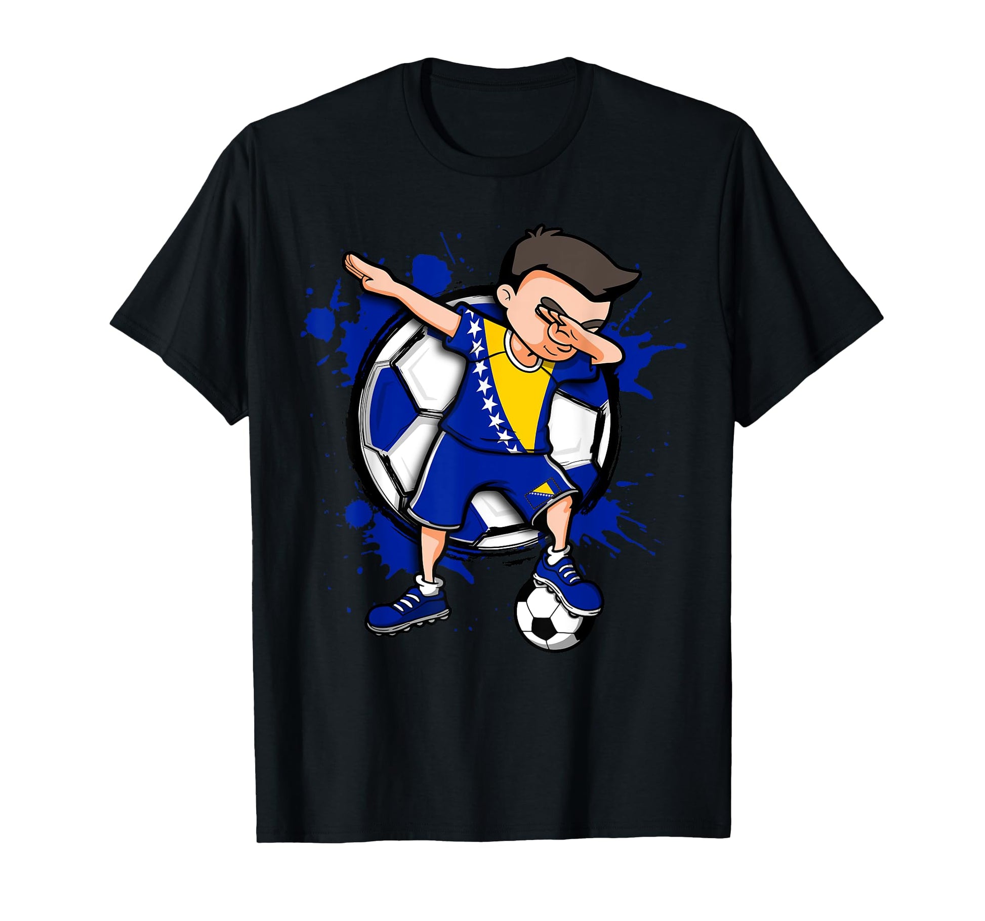 Dabbing Soccer Bosnia Herzegovina T-Shirt - Trendy Graphic Men Women - T-Shirt, Sweatshirt, Hoodie