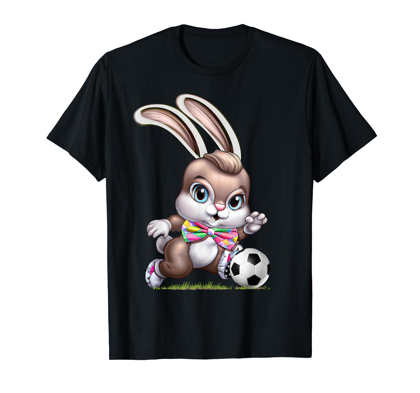 Easter Bunny Rabbit Soccer Football T-Shirt - Aesthetic Graphic for Adults - T-Shirt, Sweatshirt, Hoodie
