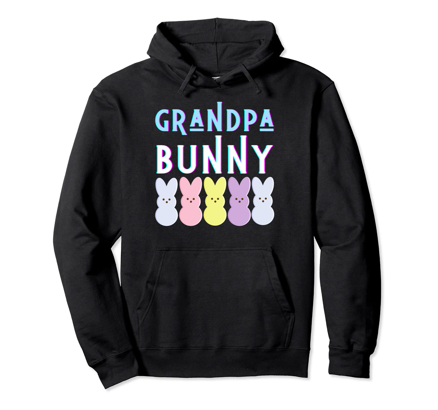 Grandpa Bunny Pap Funny Easter Bunny Dad Hoodie - Graphic Print for Adults - T-Shirt, Sweatshirt, Hoodie